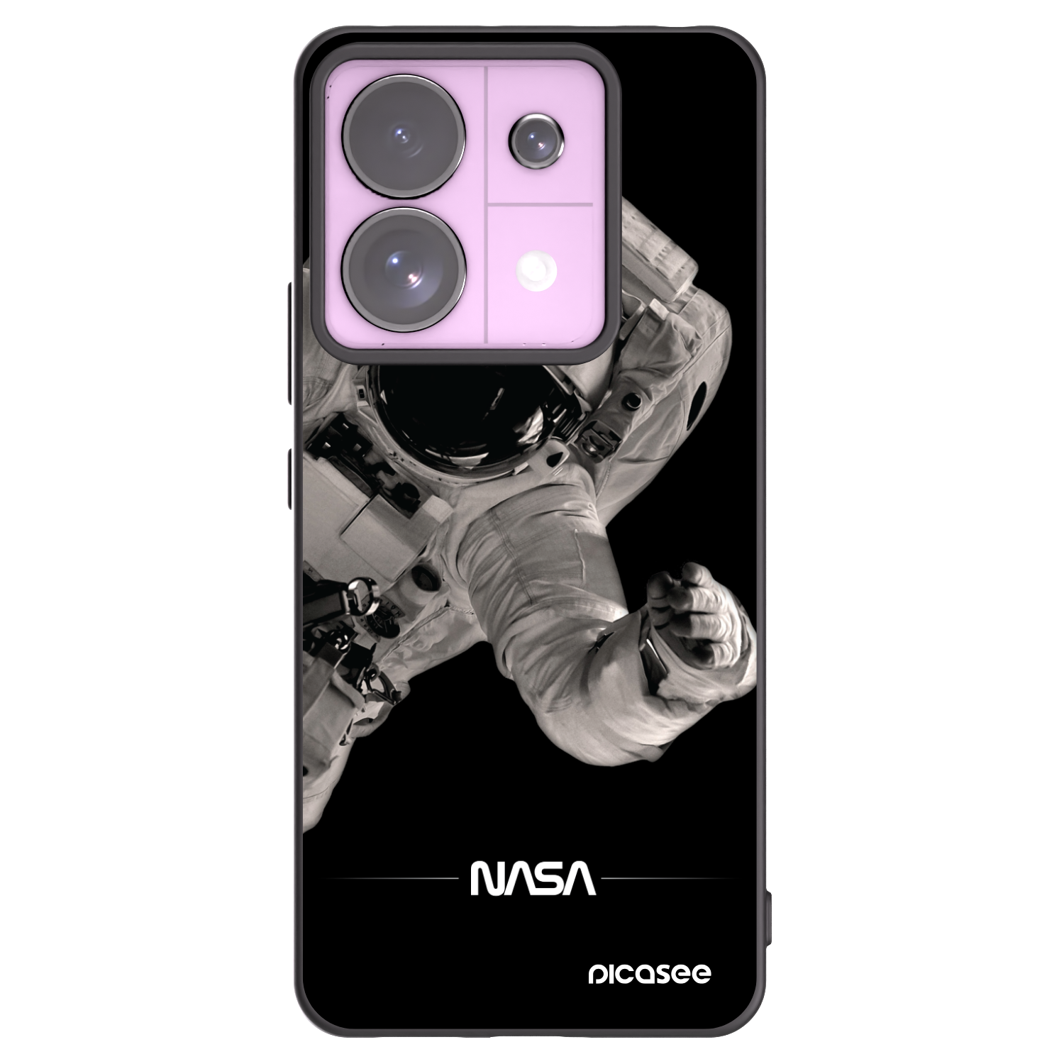 Picasee silikonowe czarne etui na Xiaomi Redmi Note 13 Pro 5G - Astronaut Big