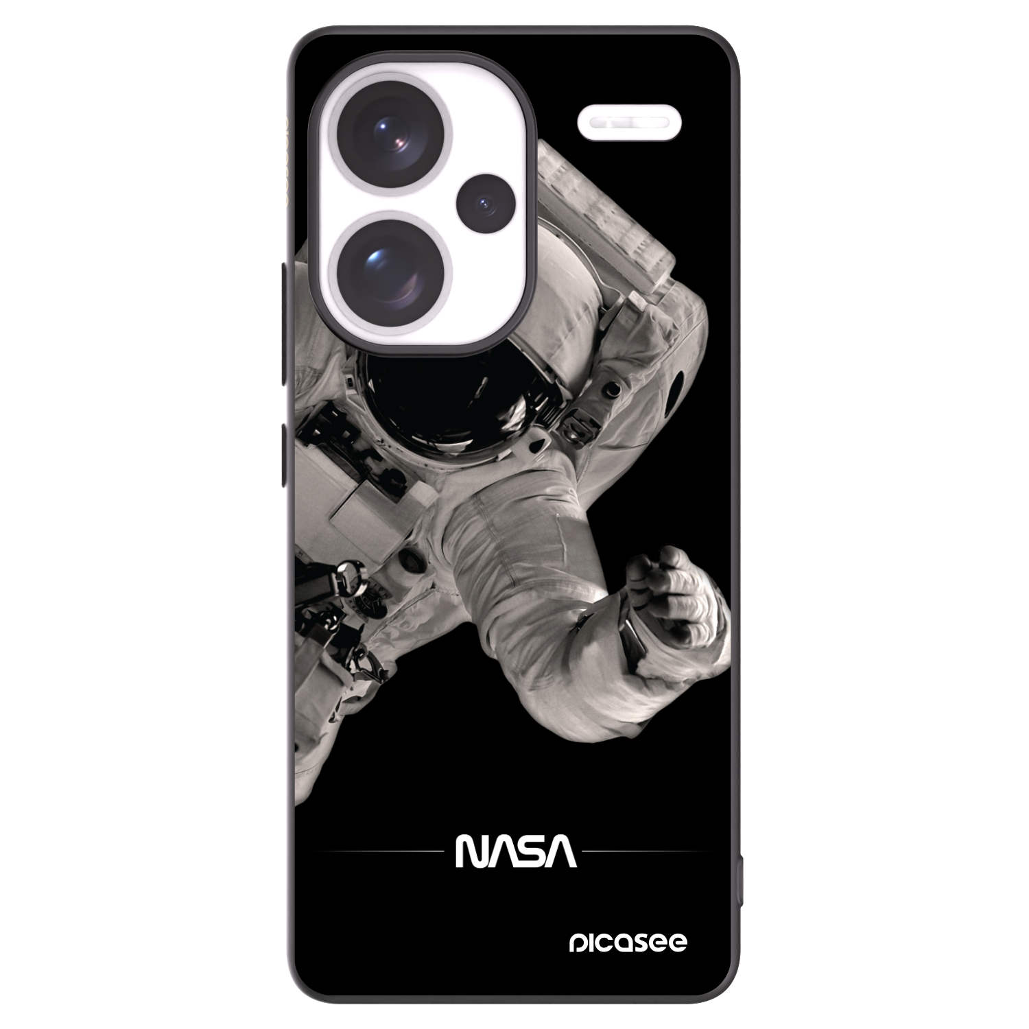 Picasee silikonowe czarne etui na Xiaomi Redmi Note 13 Pro+ 5G - Astronaut Big