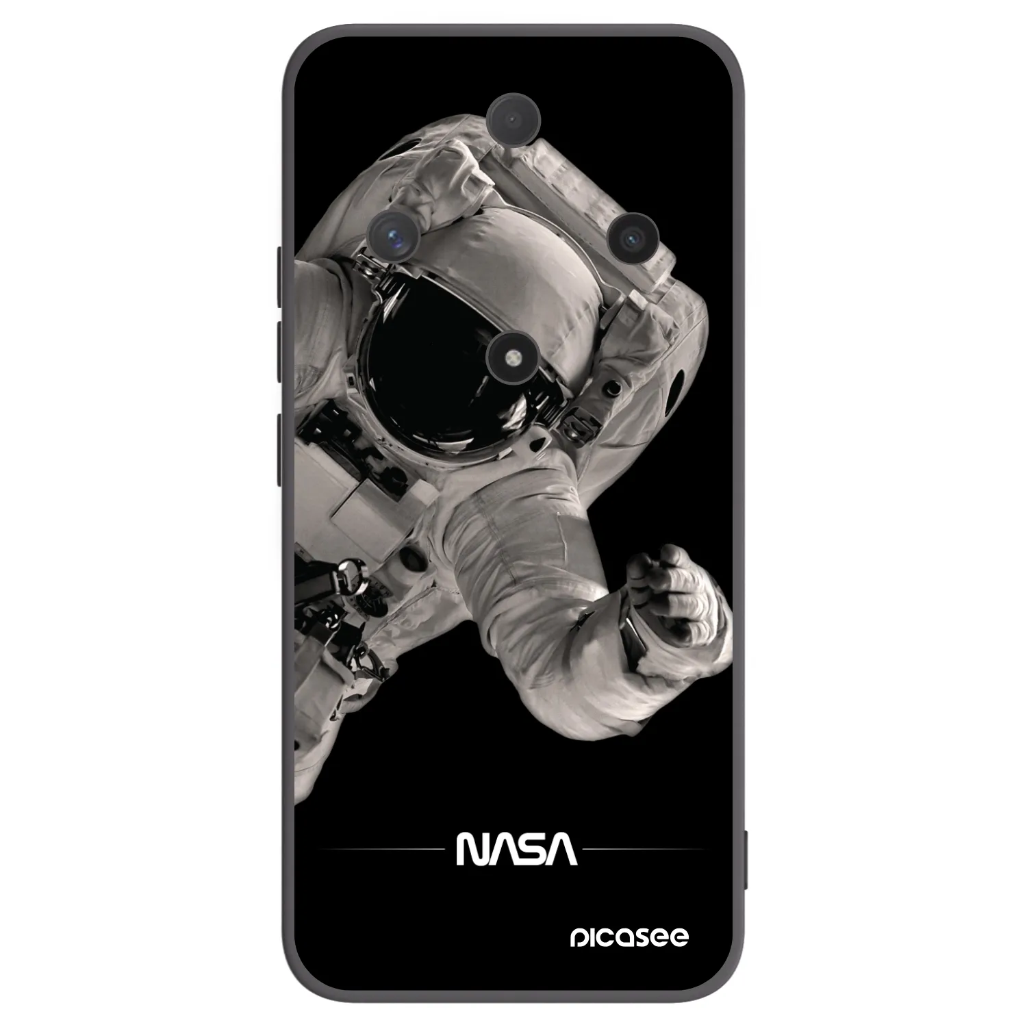 Picasee silikonowe czarne etui na Honor Magic6 Lite 5G - Astronaut Big