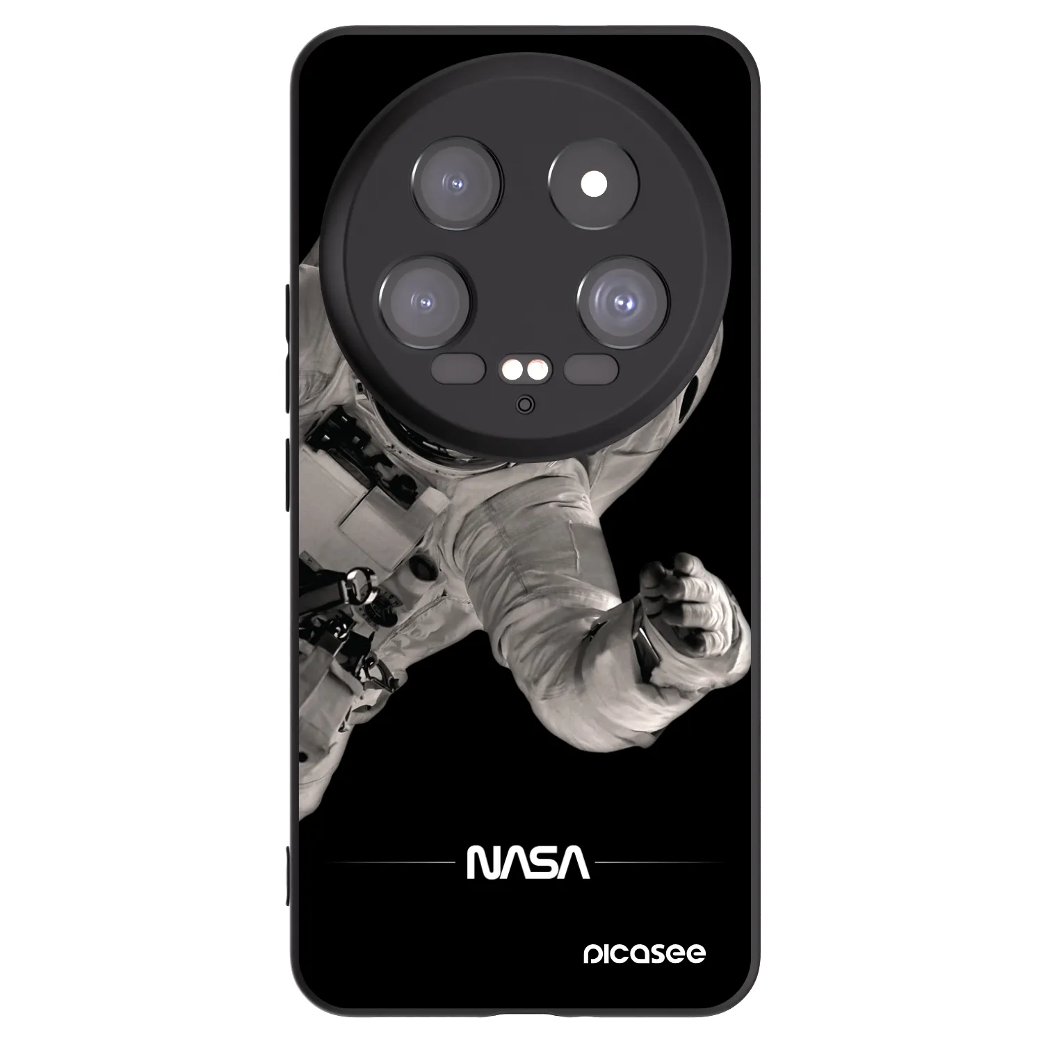 Picasee silikonowe czarne etui na Xiaomi 14 Ultra - Astronaut Big
