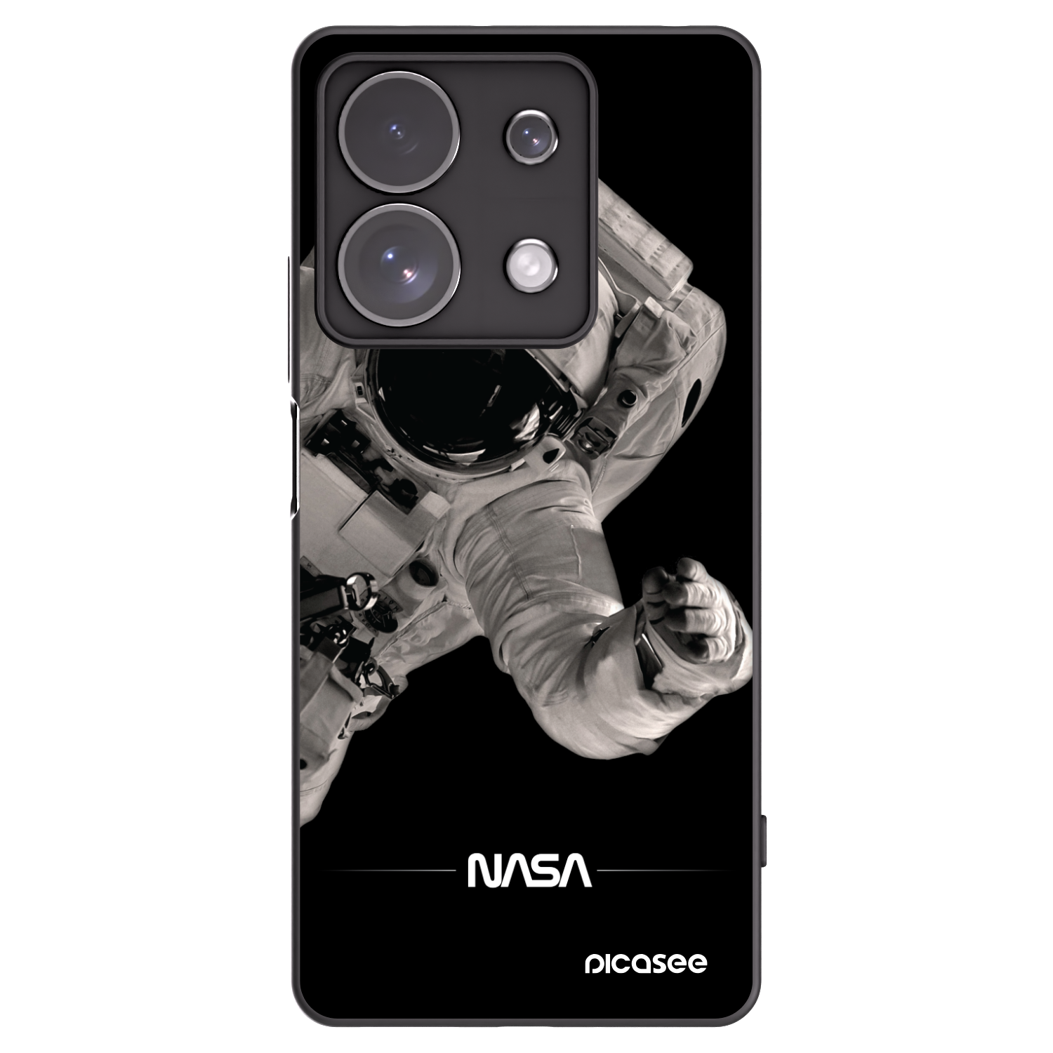Picasee silikonowe czarne etui na Xiaomi Redmi Note 13 Pro 4G - Astronaut Big