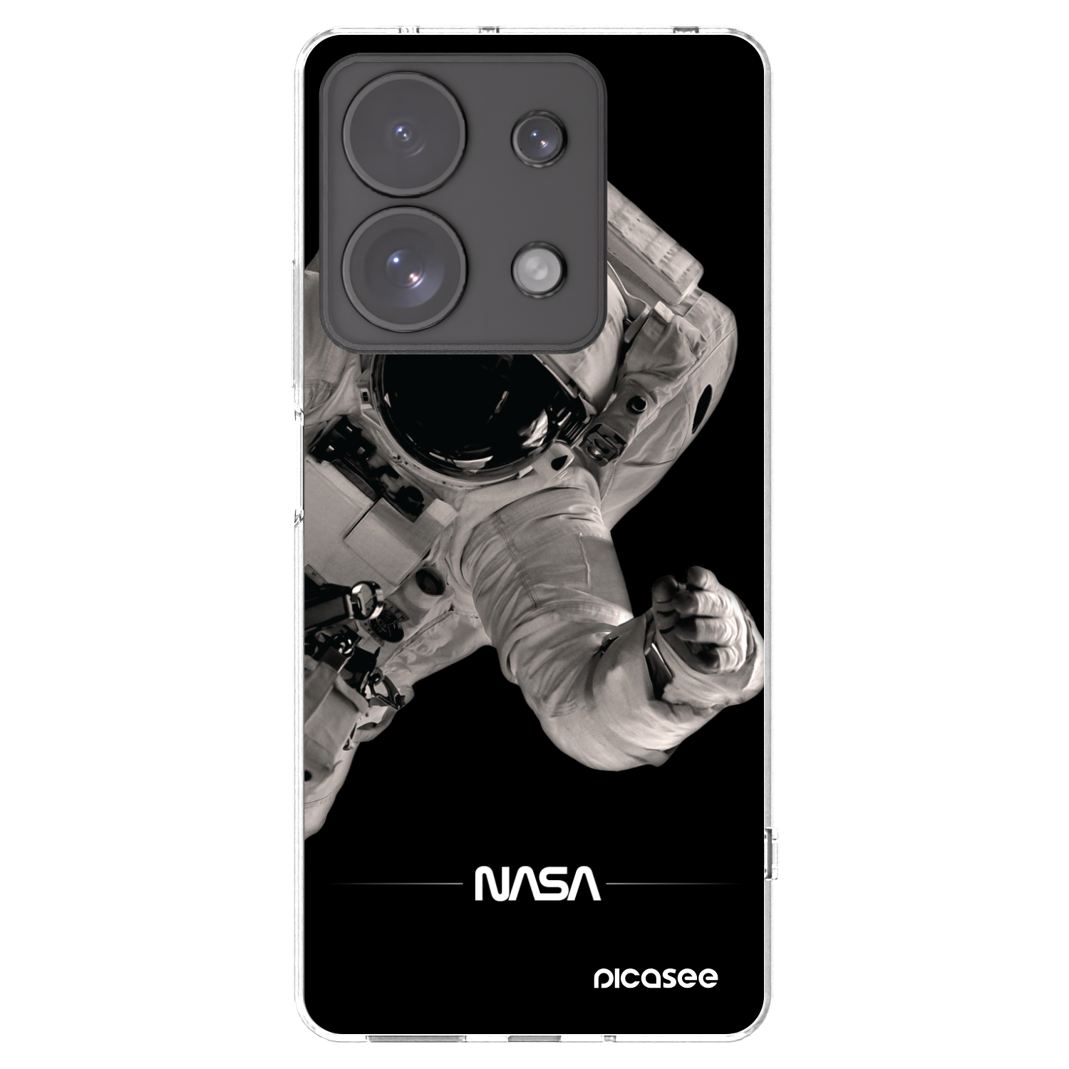 Picasee silikonowe przeźroczyste etui na Xiaomi Redmi Note 13 Pro 4G - Astronaut Big