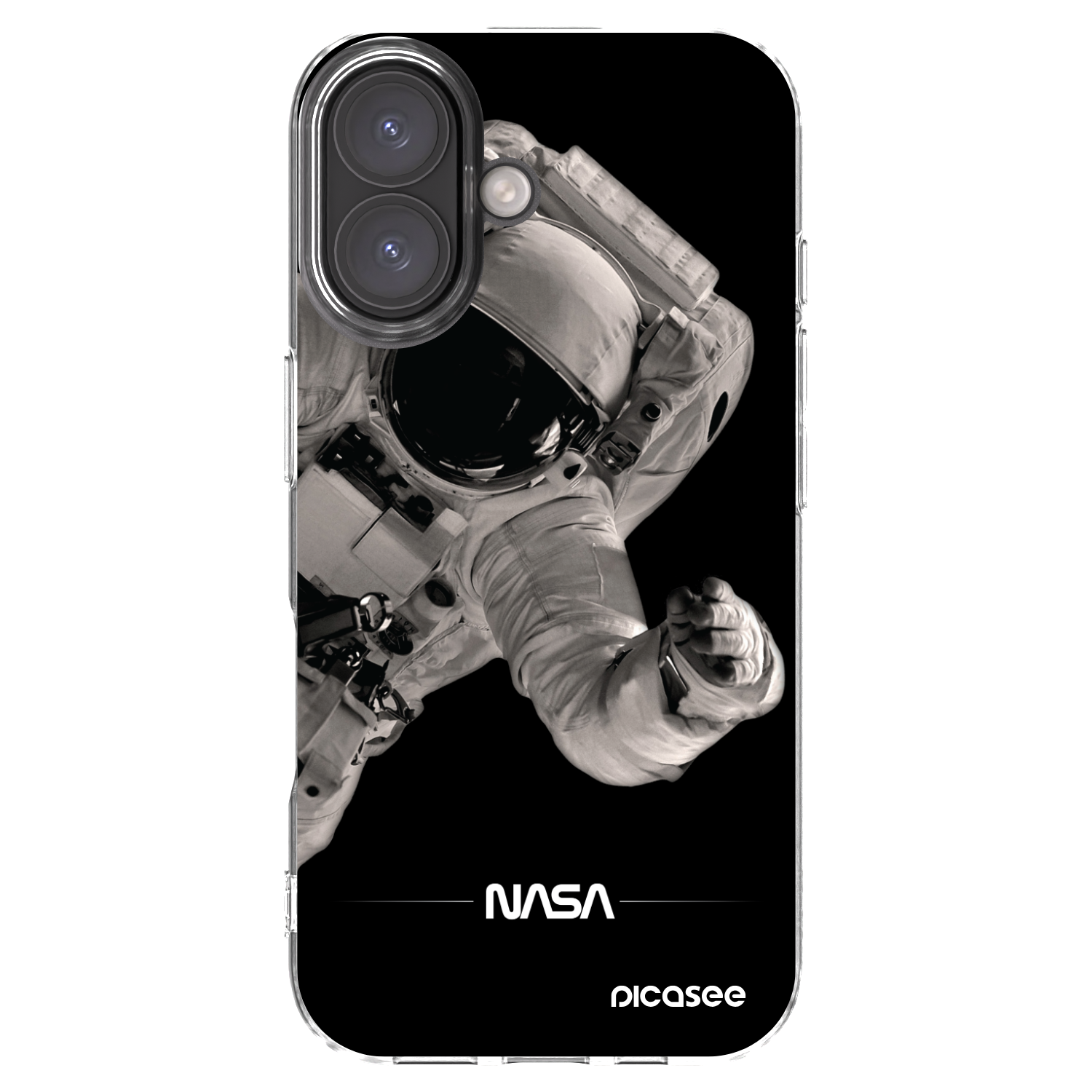 Picasee silikonowe przeźroczyste etui na Apple iPhone 16 - Astronaut Big