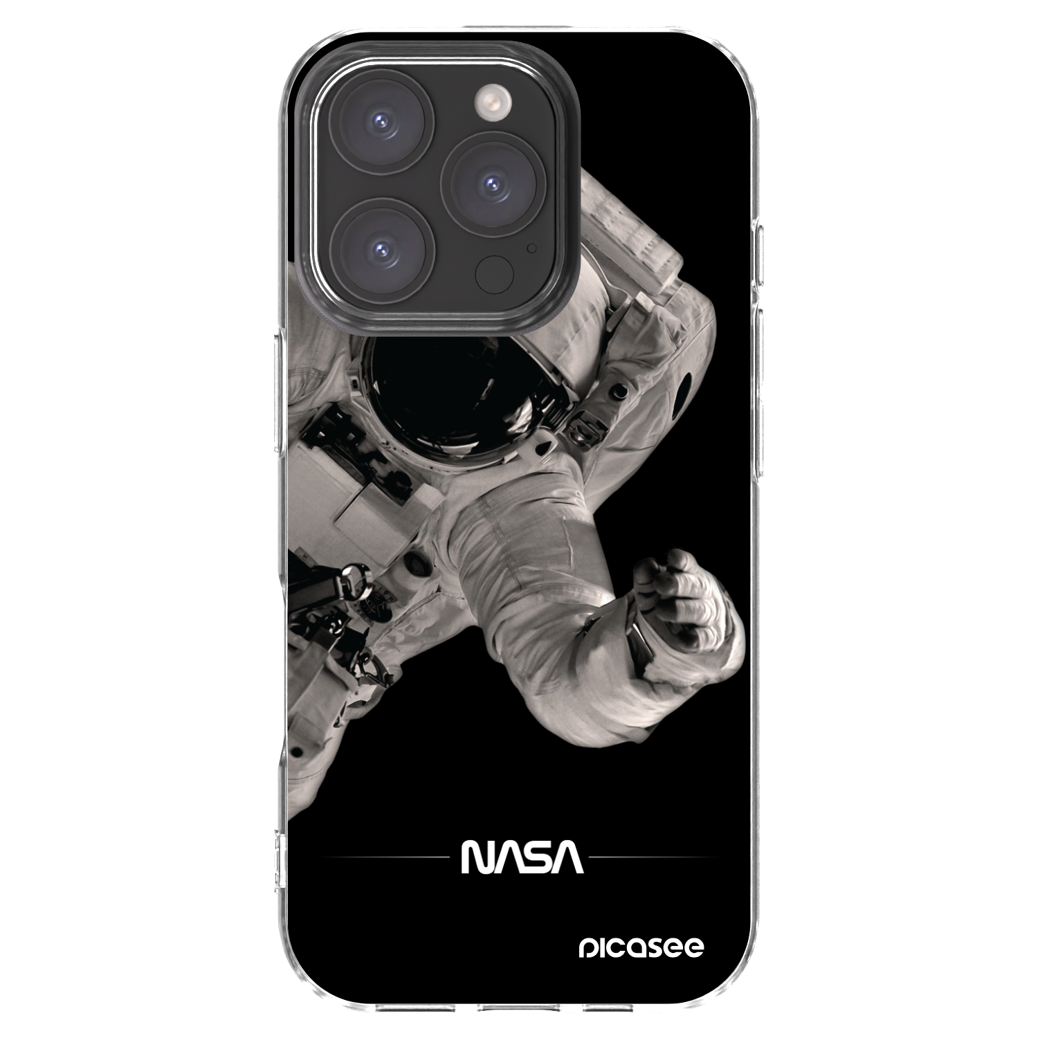 Picasee silikonowe przeźroczyste etui na Apple iPhone 16 Pro - Astronaut Big