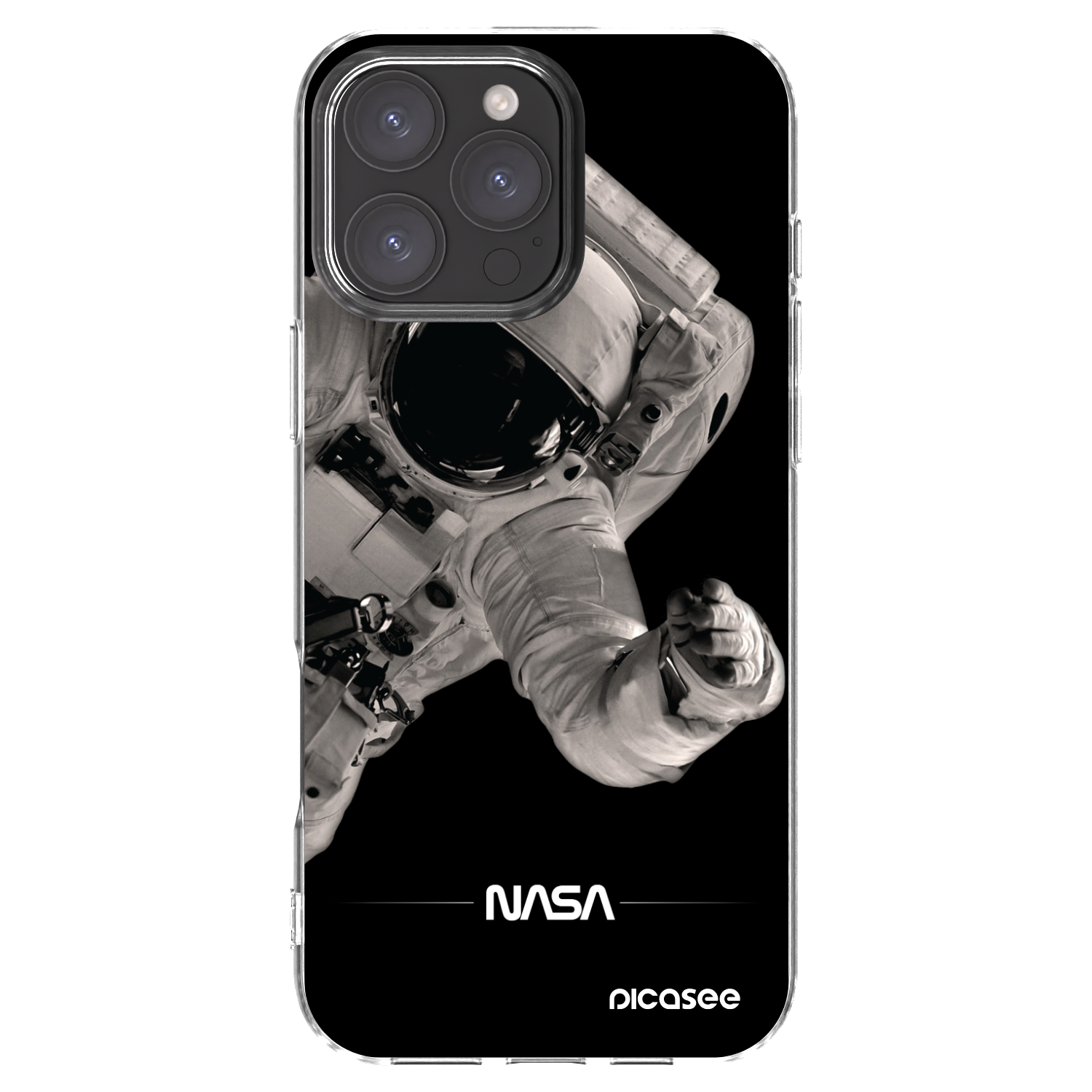 Picasee silikonowe przeźroczyste etui na Apple iPhone 16 Pro Max - Astronaut Big