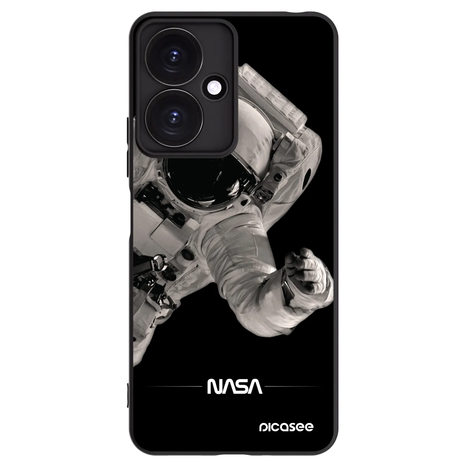 Picasee silikonowe czarne etui na Xiaomi Redmi 13C 5G - Astronaut Big