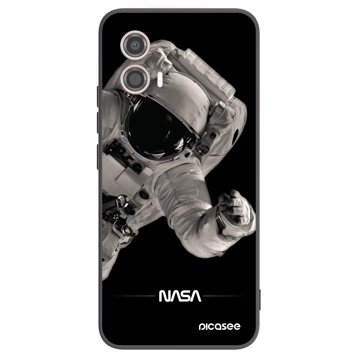Picasee silikonowe czarne etui na Motorola Moto G53 5G - Astronaut Big