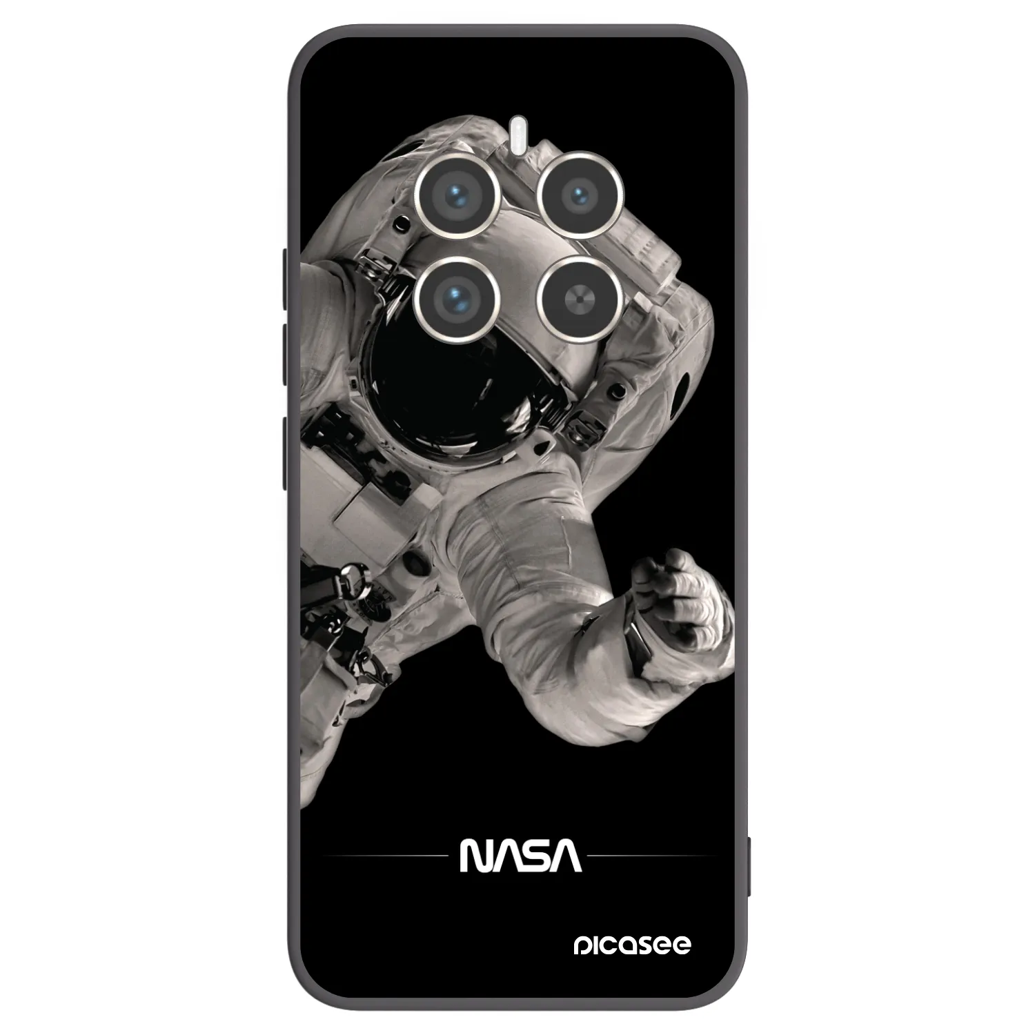 Picasee silikonowe czarne etui na Realme 12 Pro 5G - Astronaut Big