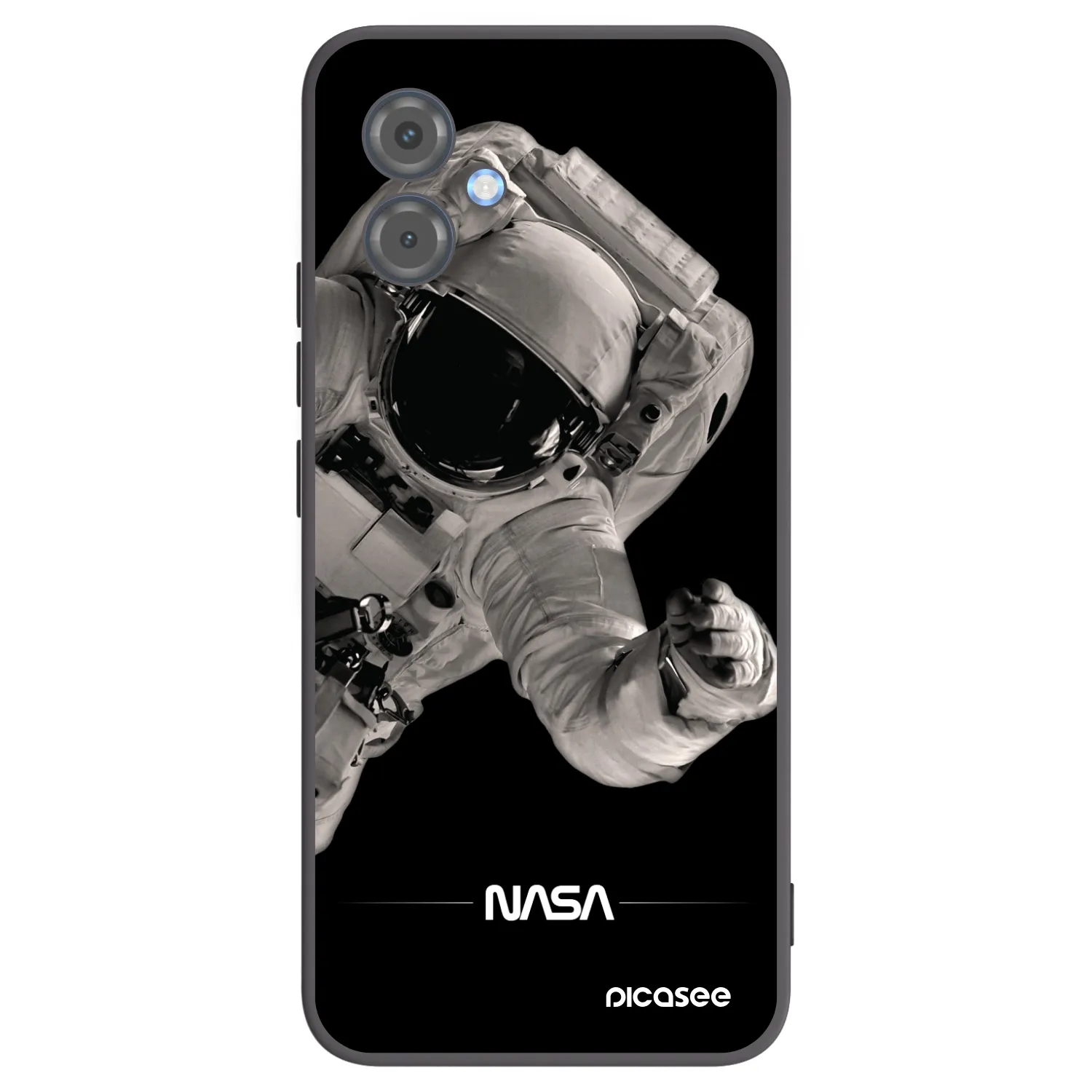 Picasee silikonowe czarne etui na Motorola Moto G14 - Astronaut Big