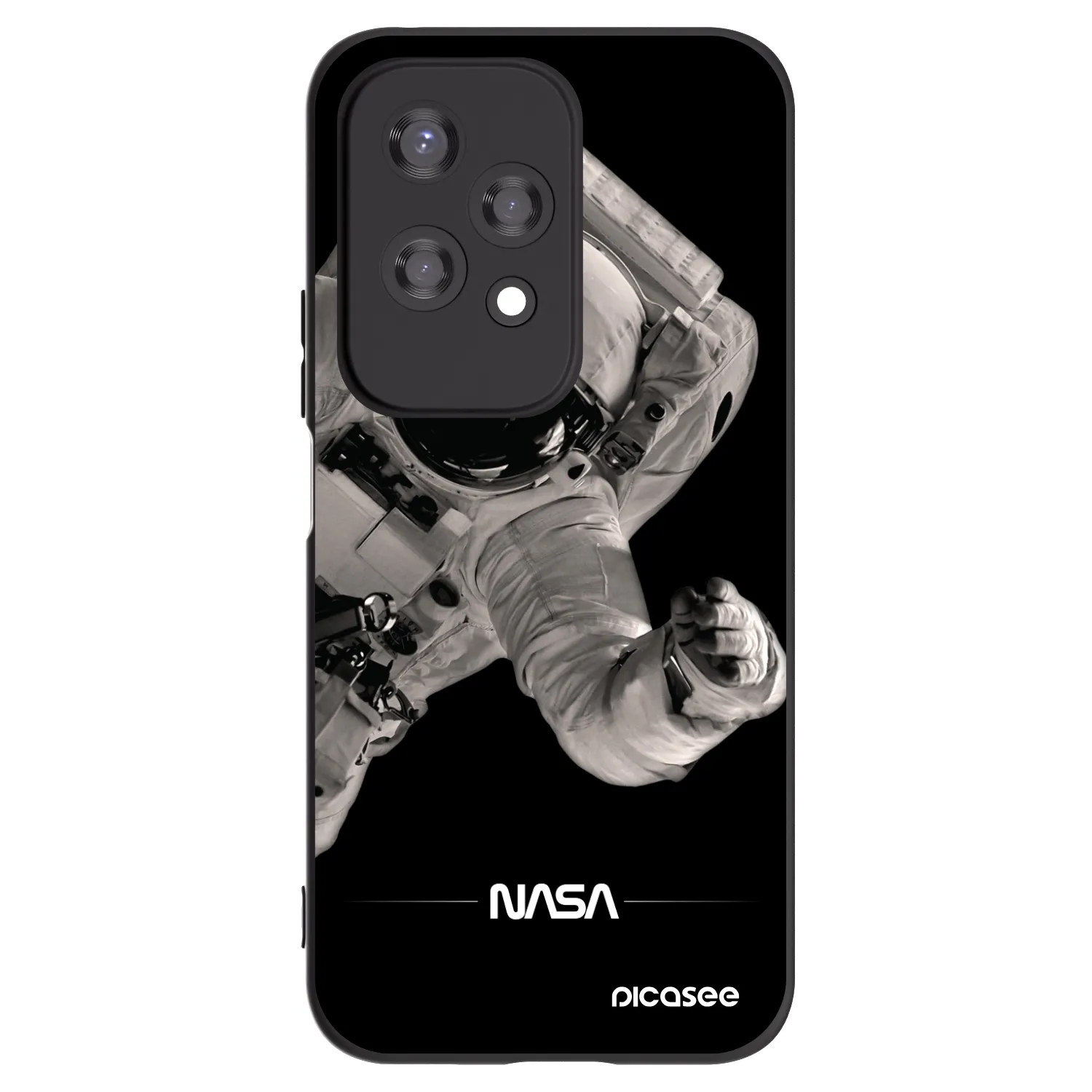Picasee silikonowe czarne etui na Honor 200 Lite - Astronaut Big