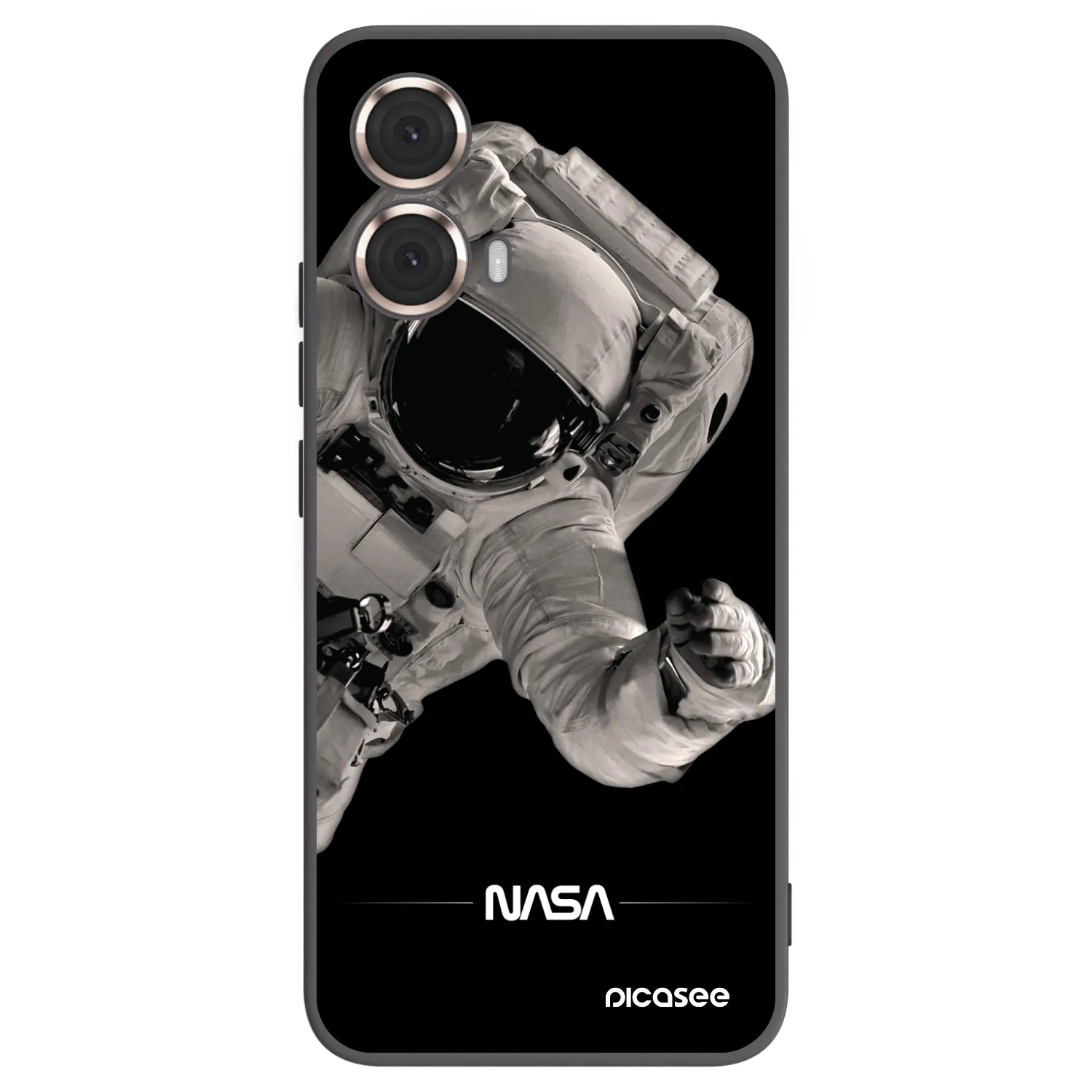 Picasee silikonowe czarne etui na Motorola Moto G85 - Astronaut Big