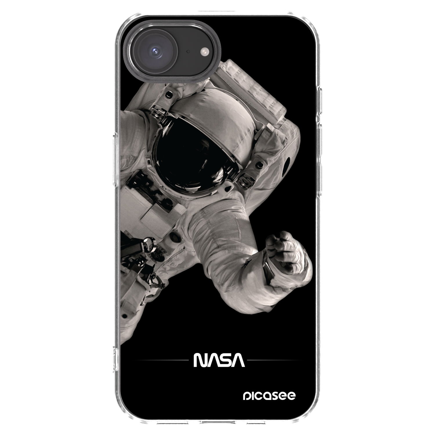 Picasee silikonowe przeźroczyste etui na Apple iPhone 16e - Astronaut Big
