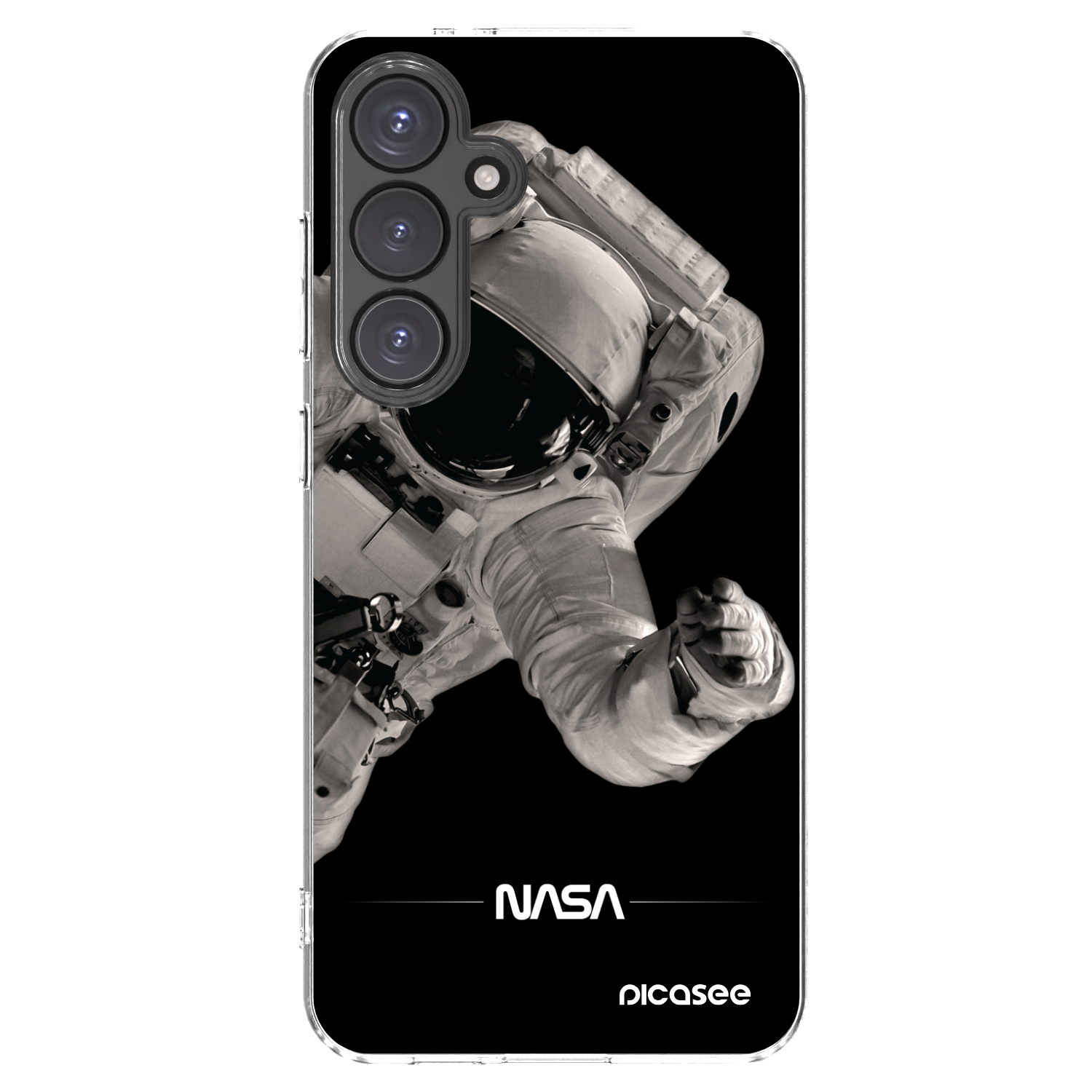 Picasee silikonowe przeźroczyste etui na Samsung Galaxy S24 FE S721B - Astronaut Big