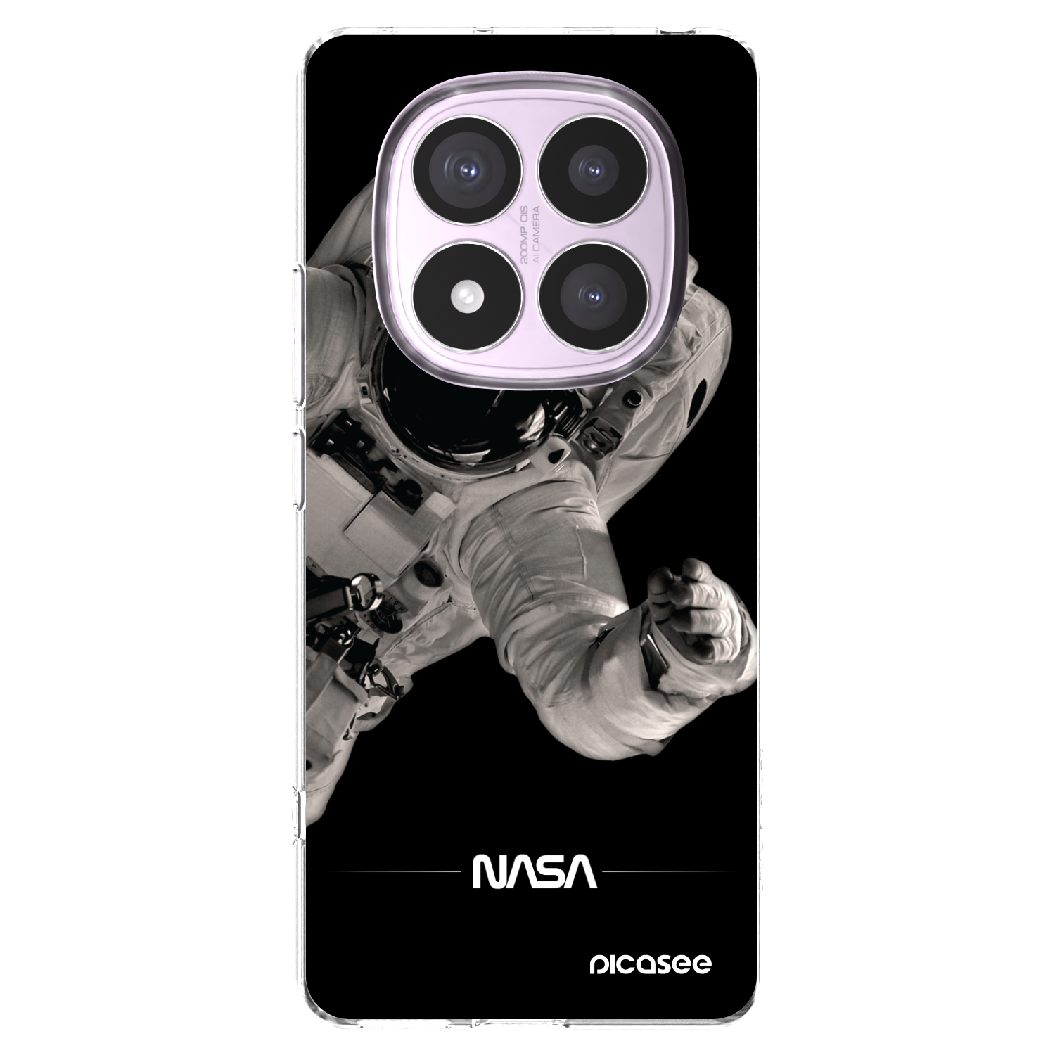 Picasee silikonowe przeźroczyste etui na Xiaomi Redmi Note 14 Pro 5G - Astronaut Big