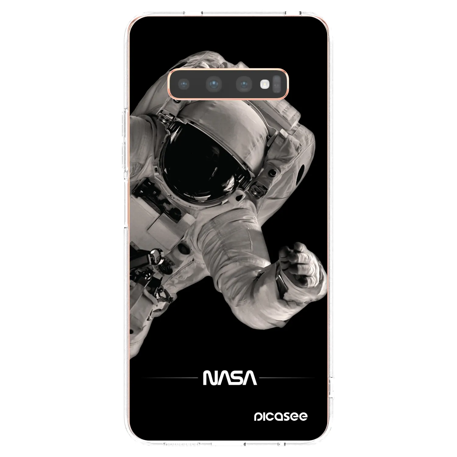 Picasee silikonowe przeźroczyste etui na Samsung Galaxy S10 Plus G975 - Astronaut Big