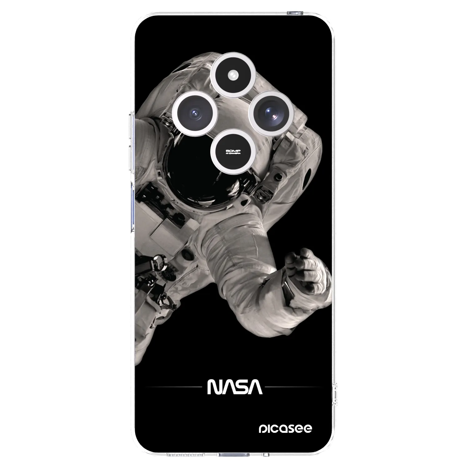 Picasee silikonowe przeźroczyste etui na Xiaomi Redmi 14C - Astronaut Big