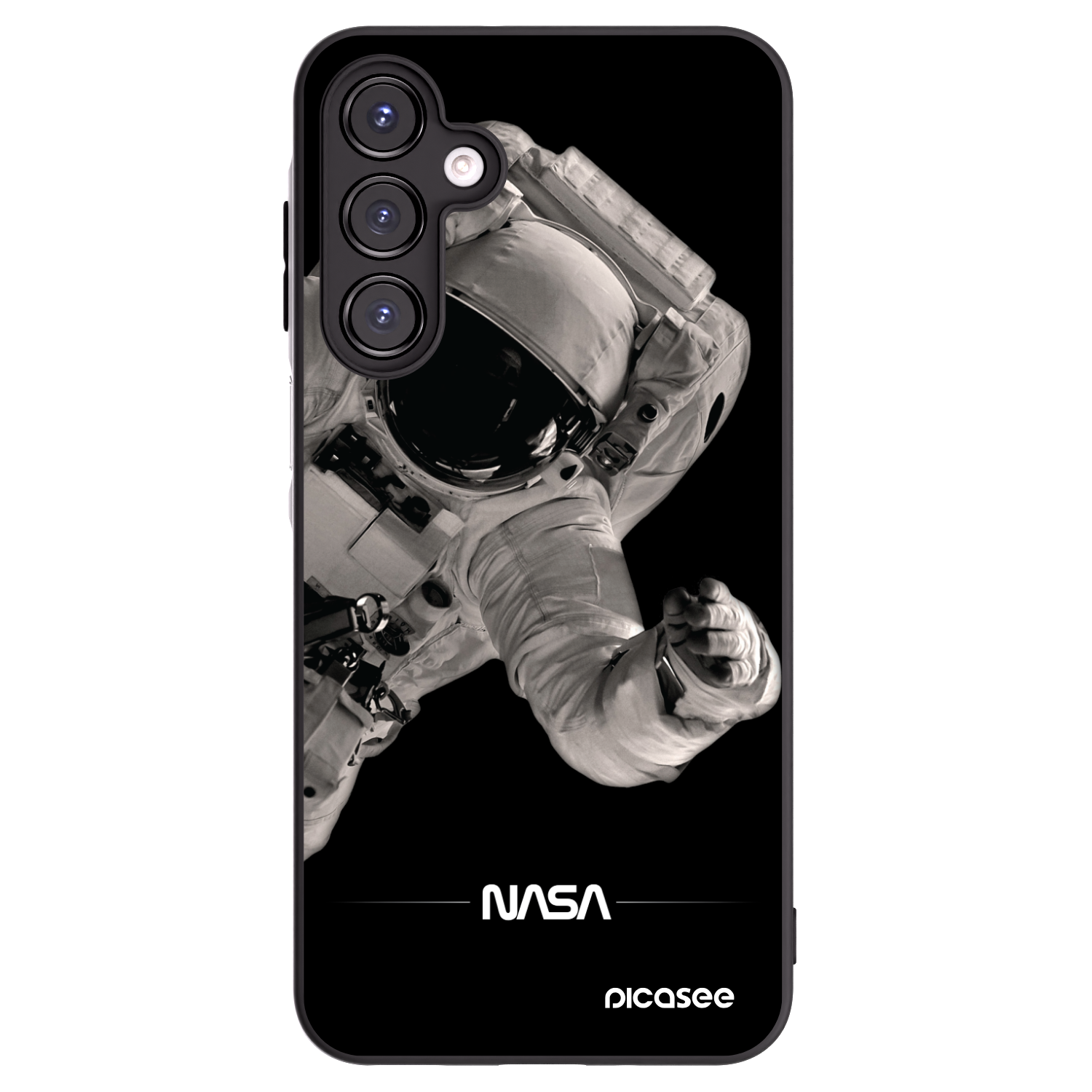 Picasee silikonowe czarne etui na Samsung Galaxy A16 5G - Astronaut Big