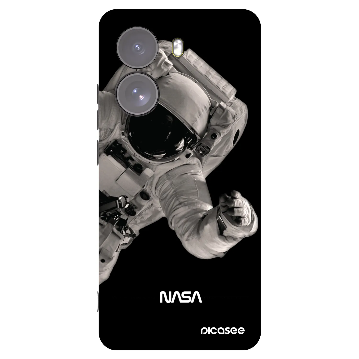 Picasee silikonowe czarne etui na Xiaomi Poco X7 - Astronaut Big