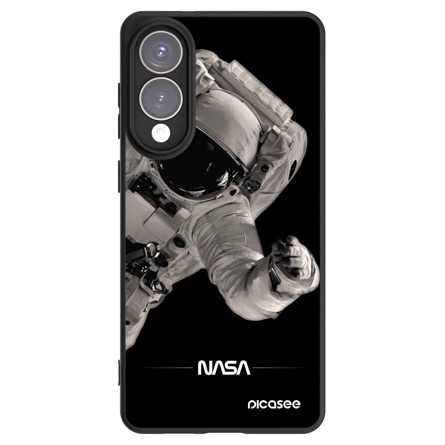 Picasee silikonowe czarne etui na Samsung Galaxy S25 Edge 5G - Astronaut Big