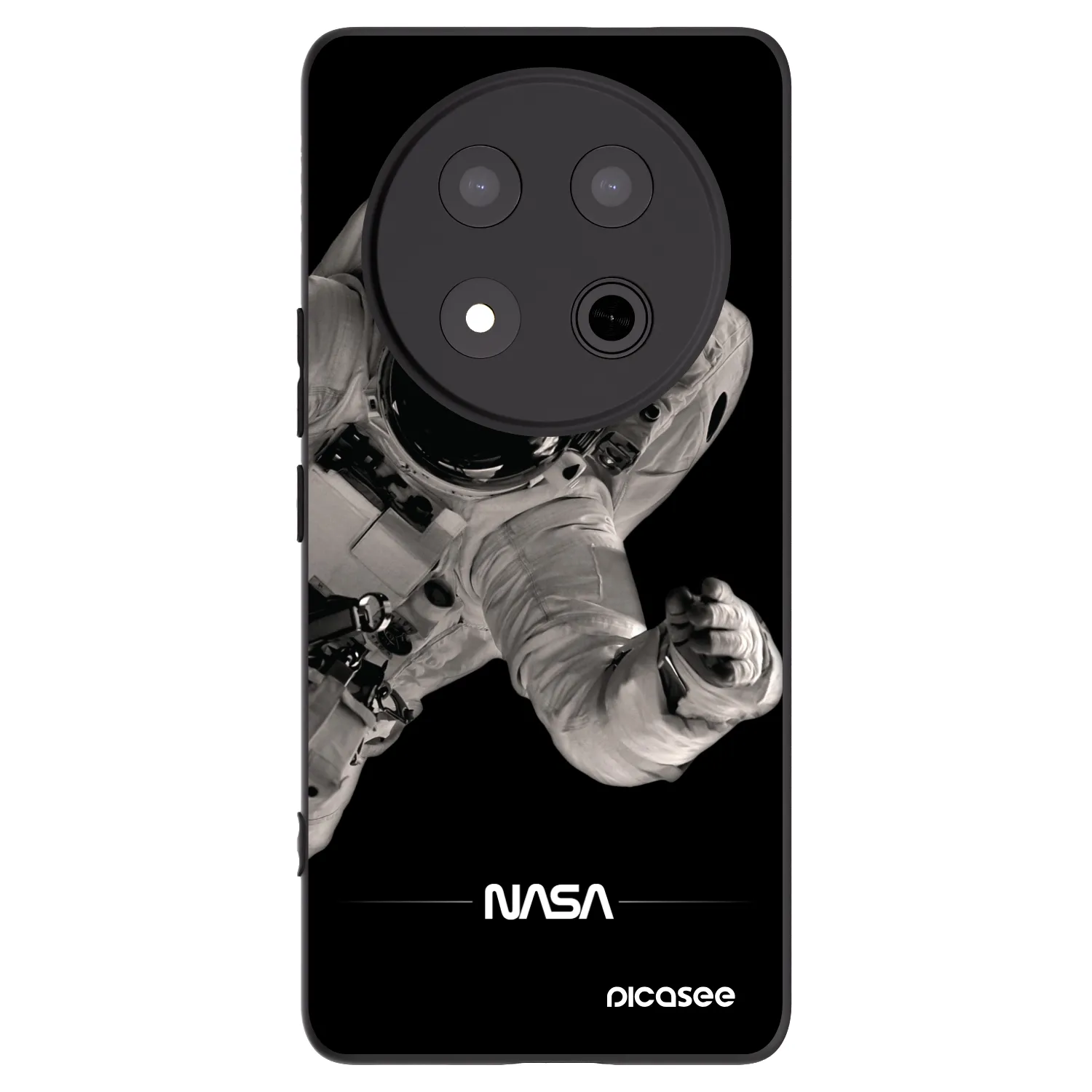 Picasee silikonowe czarne etui na Honor Magic7 Lite 5G - Astronaut Big