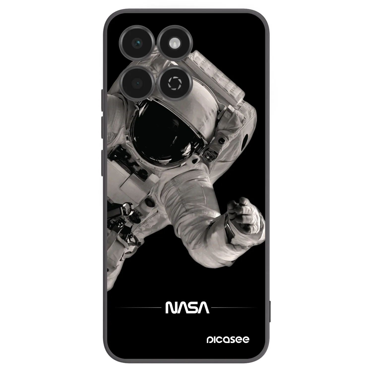 Picasee silikonowe czarne etui na Honor 200 Smart 5G - Astronaut Big