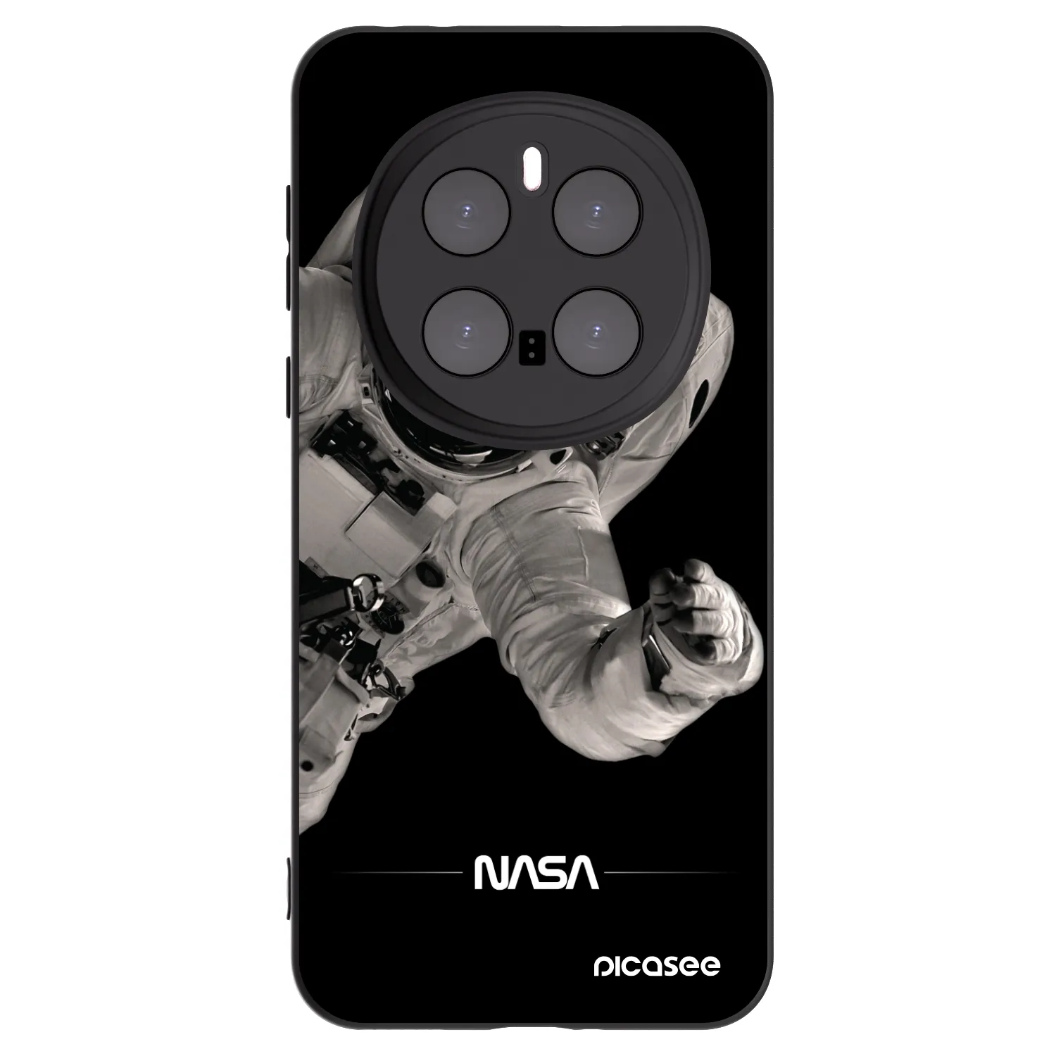 Picasee silikonowe czarne etui na Honor Magic7 Pro 5G - Astronaut Big