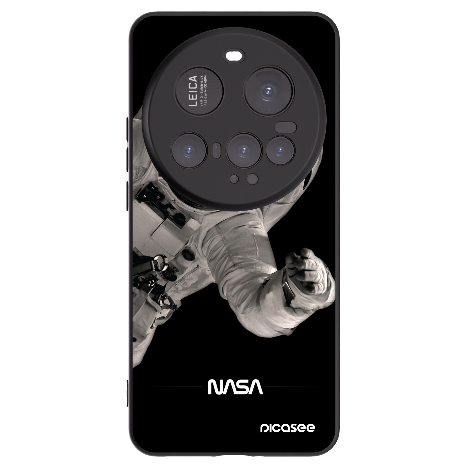Picasee silikonowe czarne etui na Xiaomi 15 Ultra - Astronaut Big