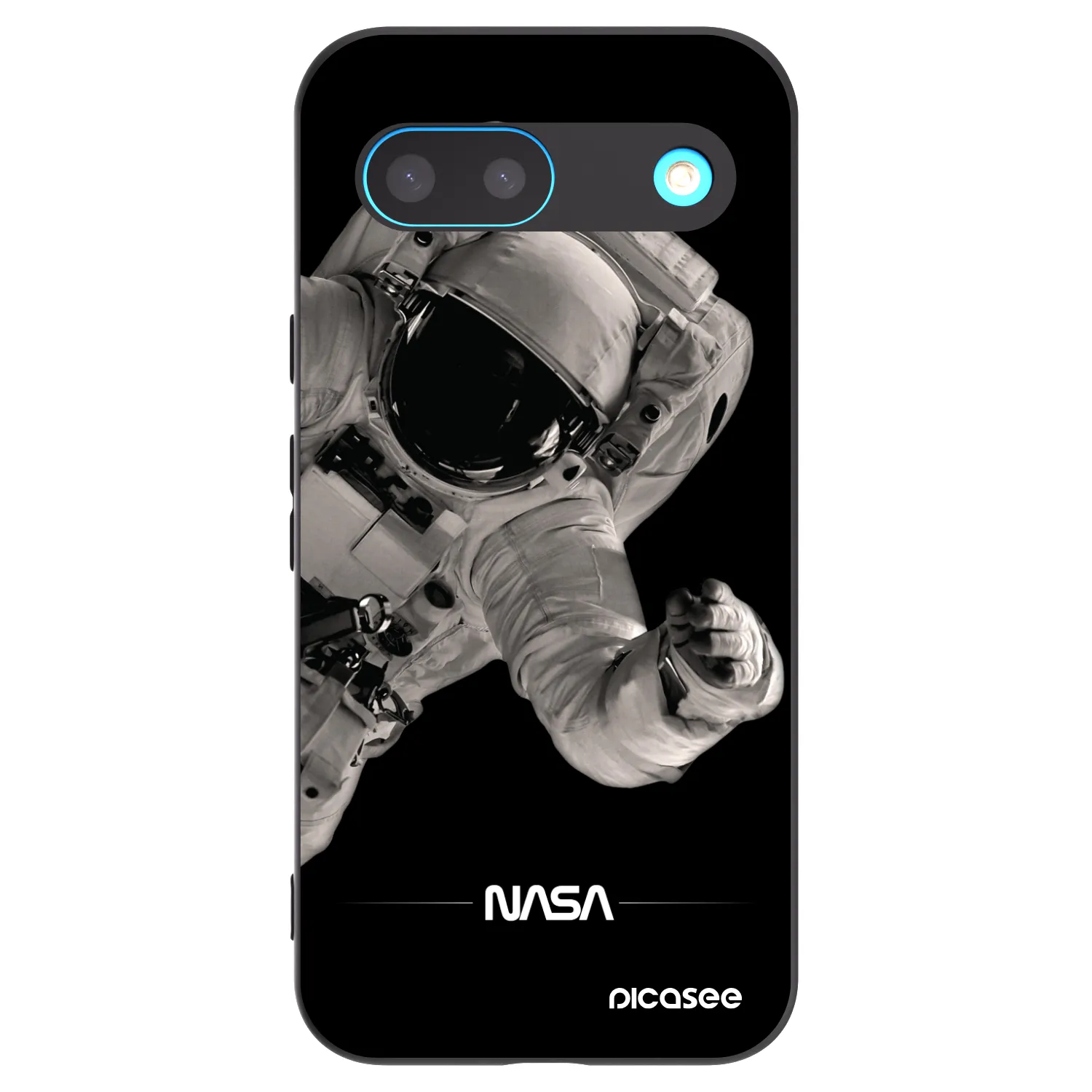 Picasee silikonowe czarne etui na Google Pixel 8 - Astronaut Big