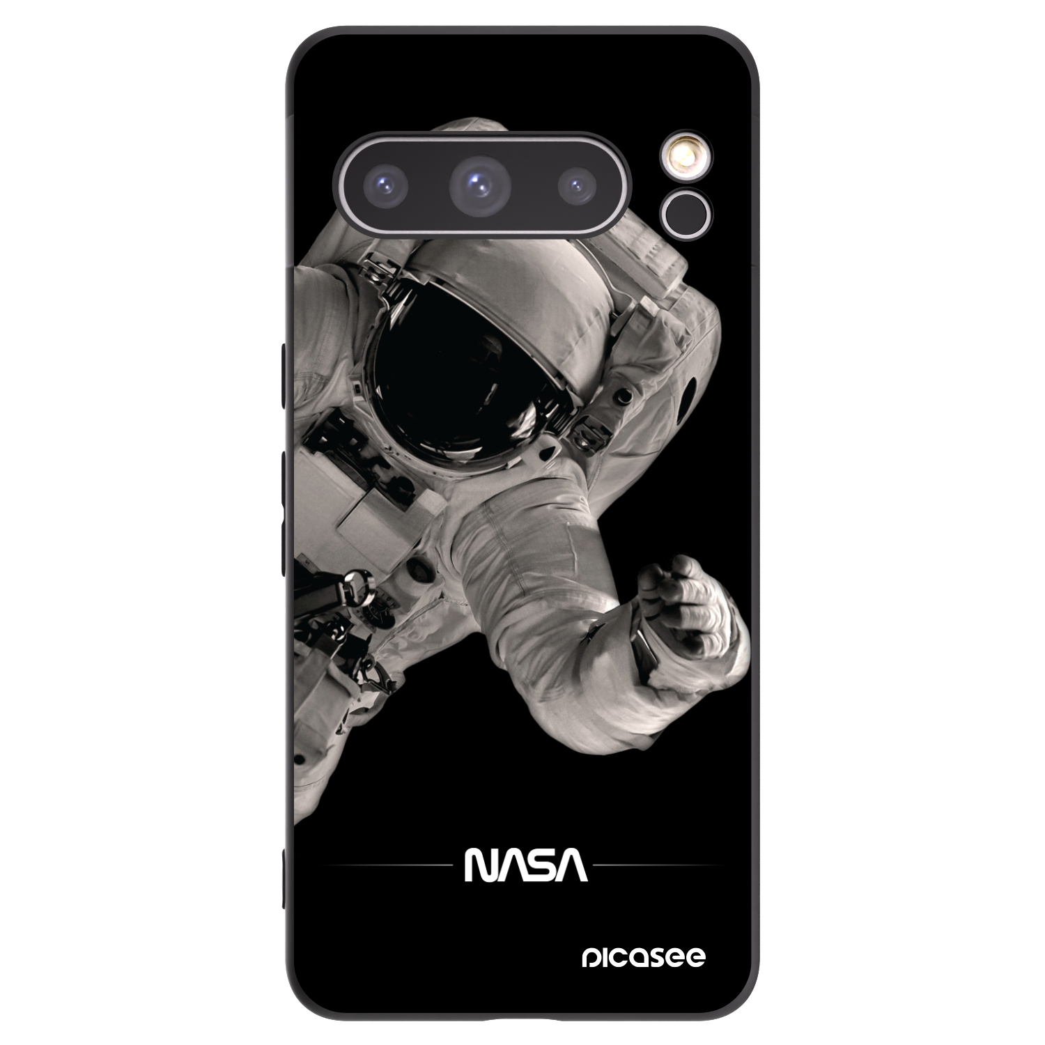Picasee silikonowe czarne etui na Google Pixel 8 Pro - Astronaut Big