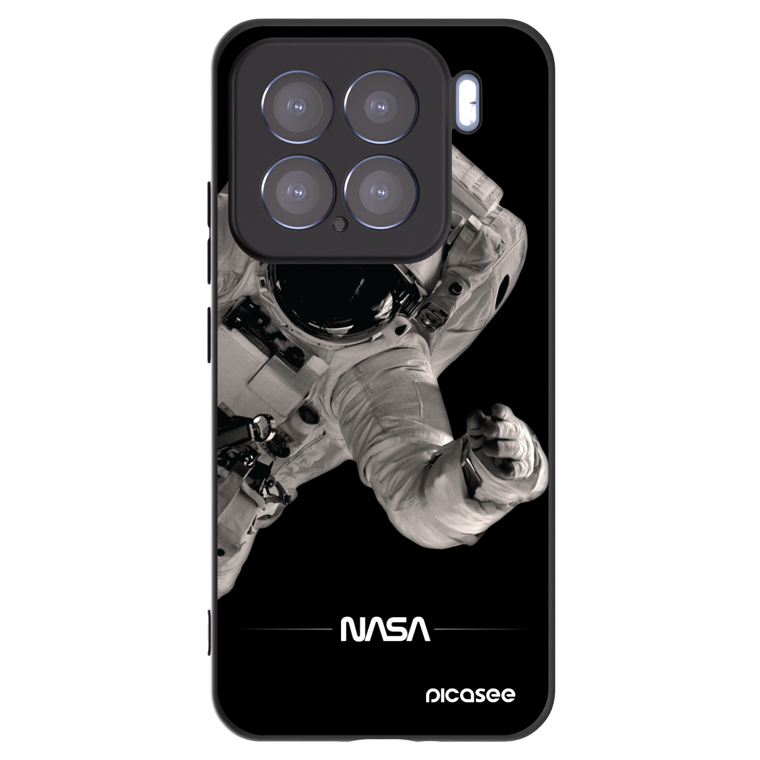 Picasee silikonowe czarne etui na Xiaomi 15 - Astronaut Big