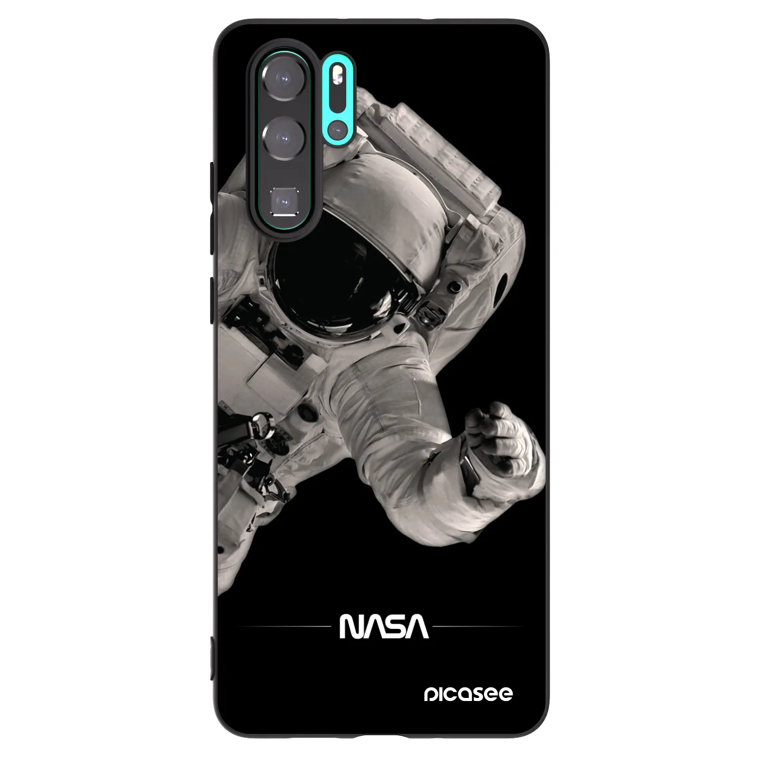Picasee silikonowe czarne etui na Huawei P30 Pro - Astronaut Big