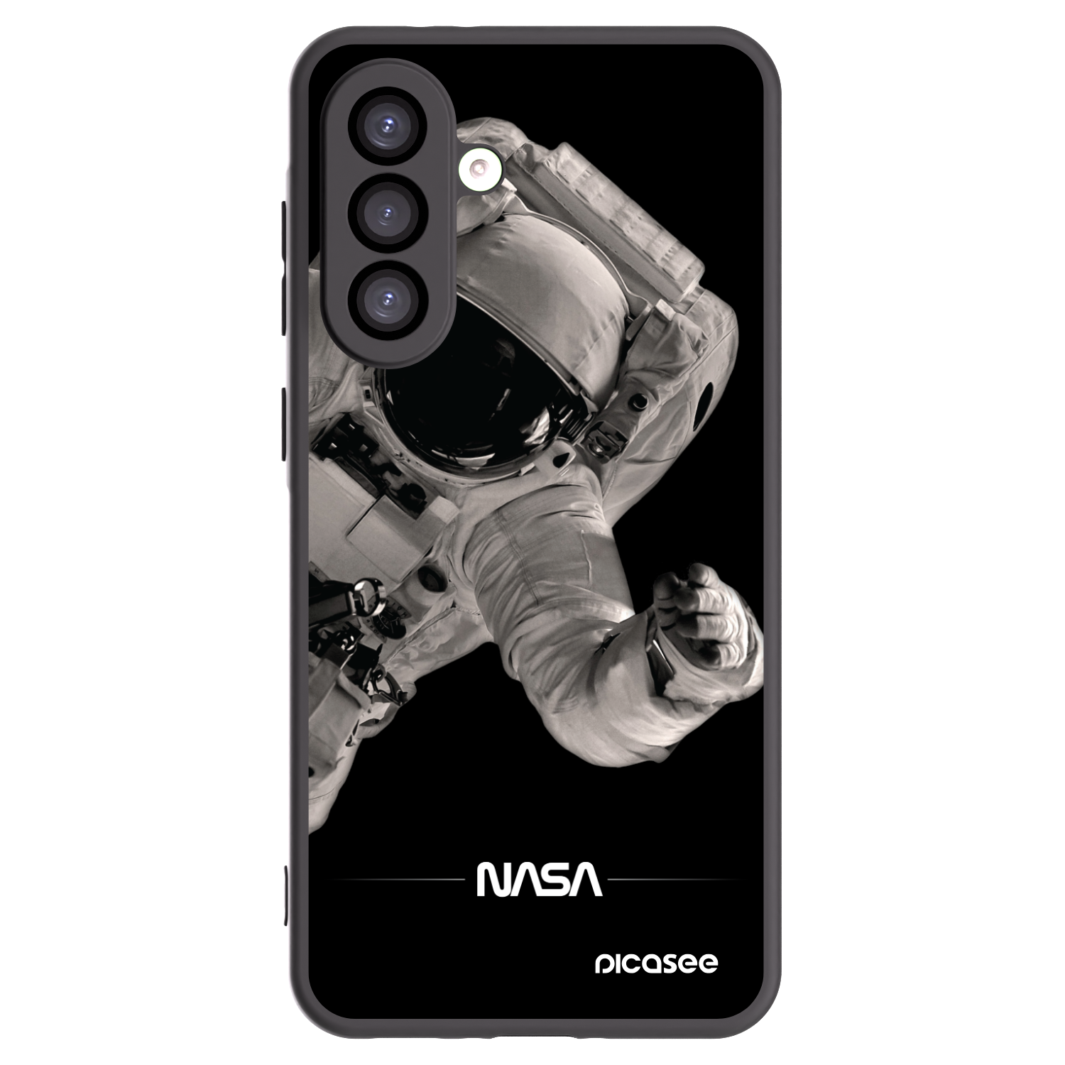 Picasee silikonowe czarne etui na Samsung Galaxy A26 5G A266B - Astronaut Big