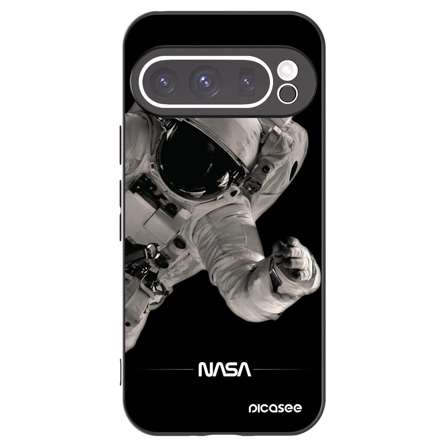 Picasee silikonowe czarne etui na Google Pixel 9 Pro - Astronaut Big