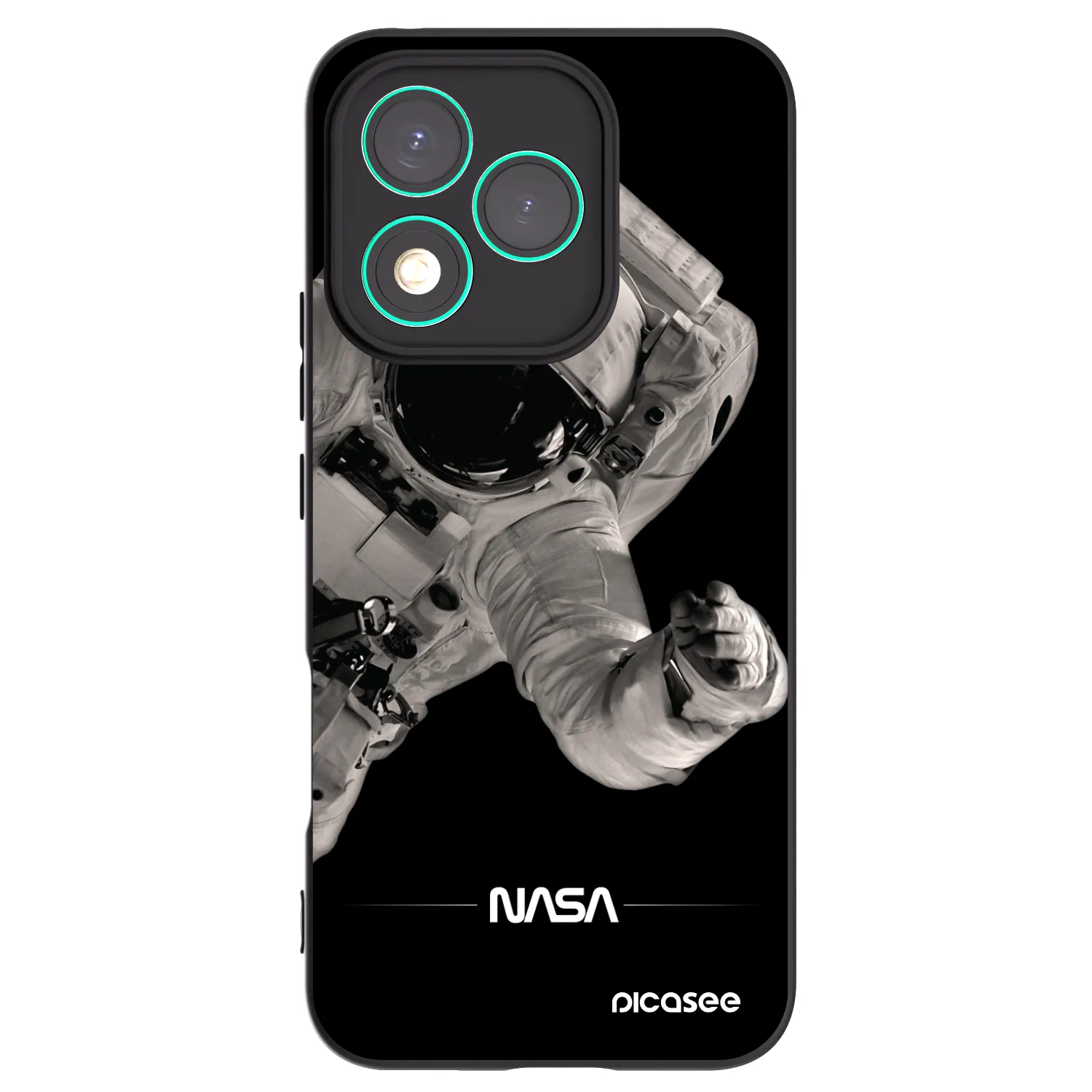Picasee silikonowe czarne etui na Honor 400 Lite 5G - Astronaut Big