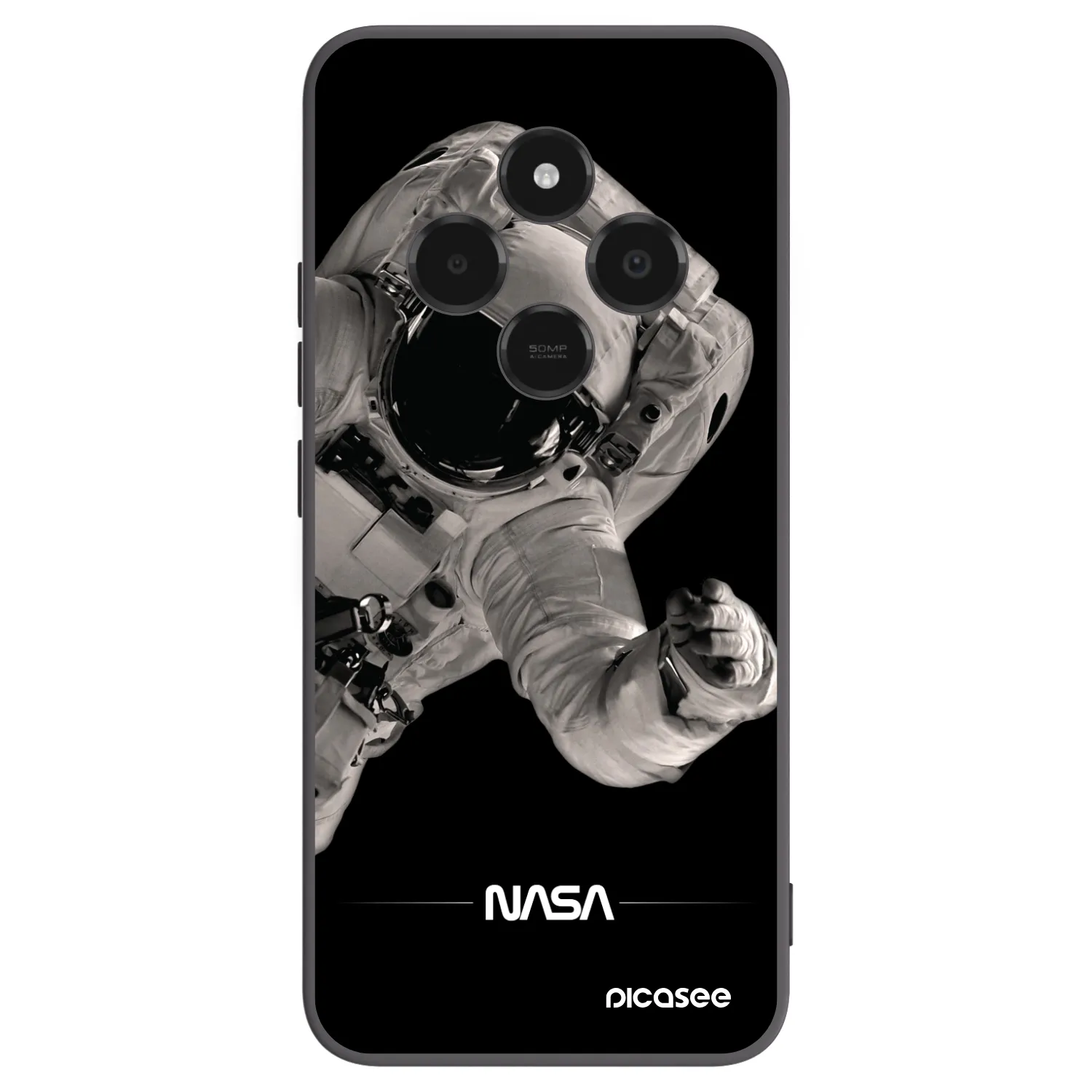 Picasee silikonowe czarne etui na Xiaomi Poco C75 - Astronaut Big