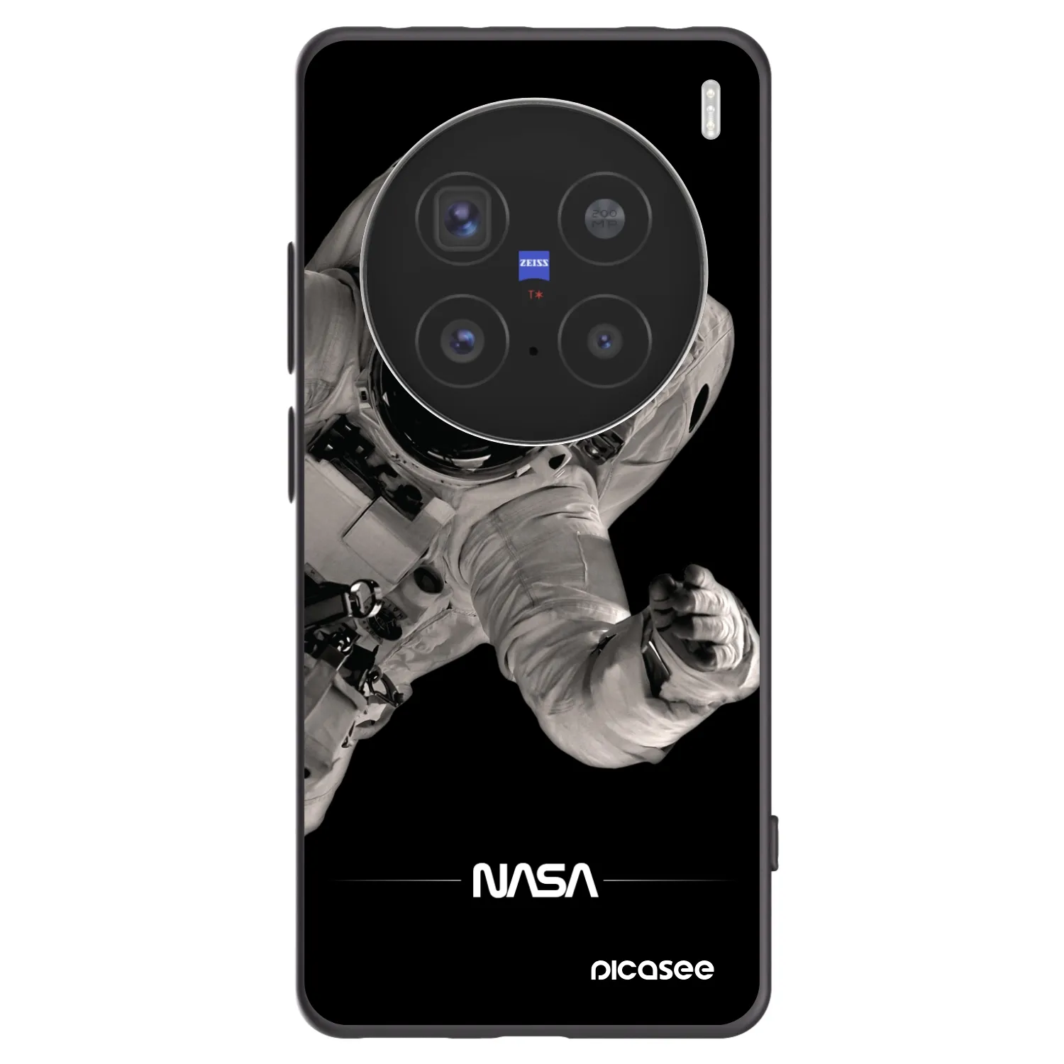 Picasee silikonowe czarne etui na Vivo X200 Pro - Astronaut Big