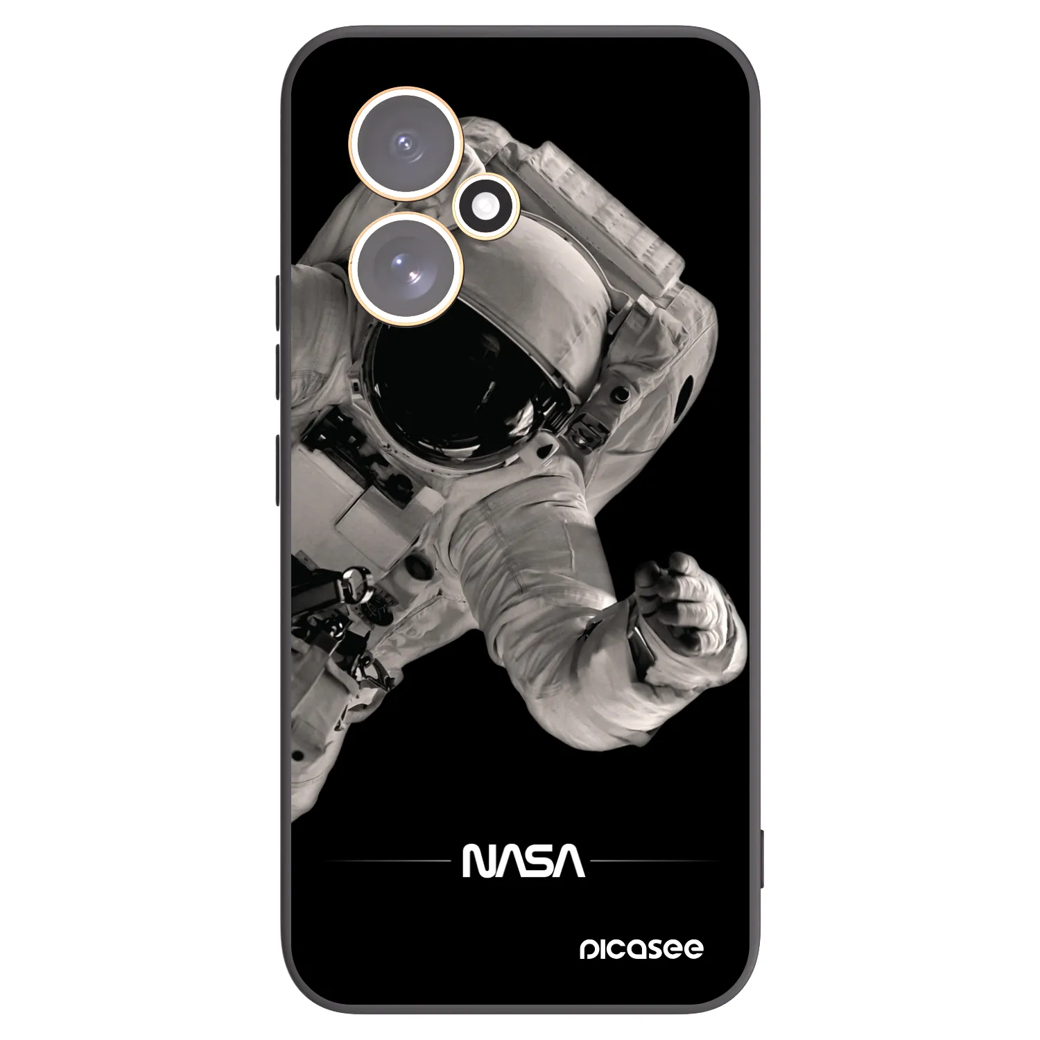Picasee silikonowe czarne etui na Honor 400 5G - Astronaut Big