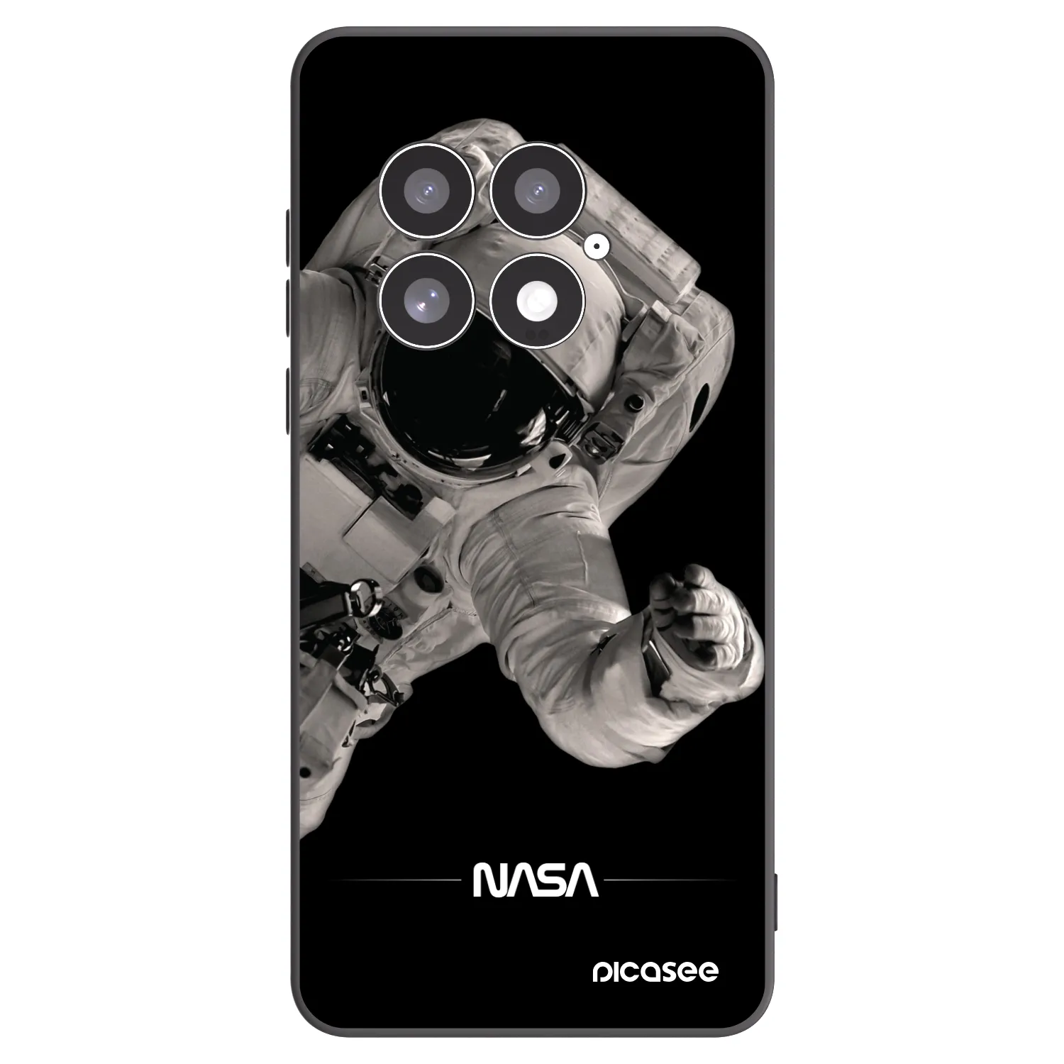 Picasee silikonowe czarne etui na OnePlus 13 5G - Astronaut Big