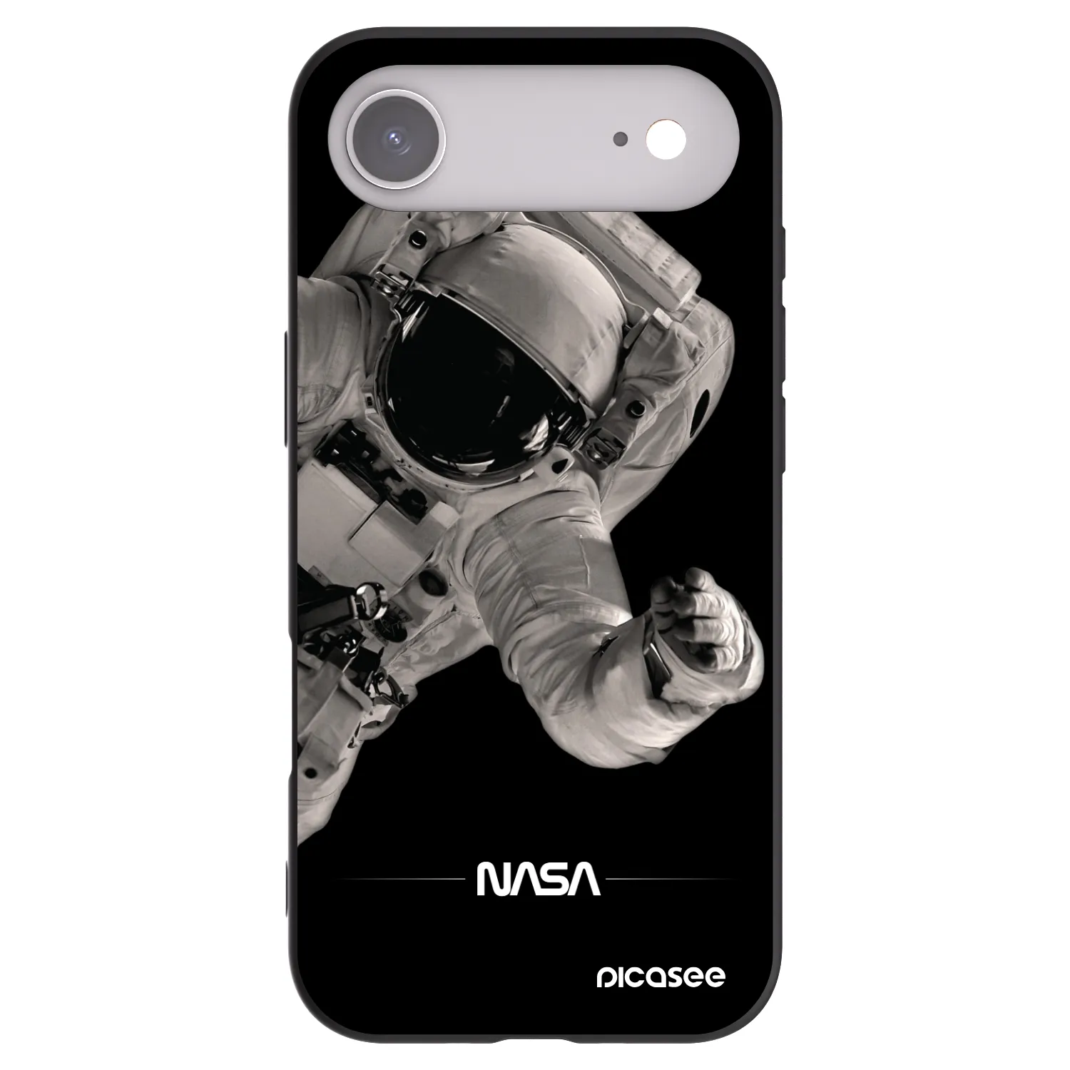 Picasee silikonowe czarne etui na Apple iPhone Air - Astronaut Big