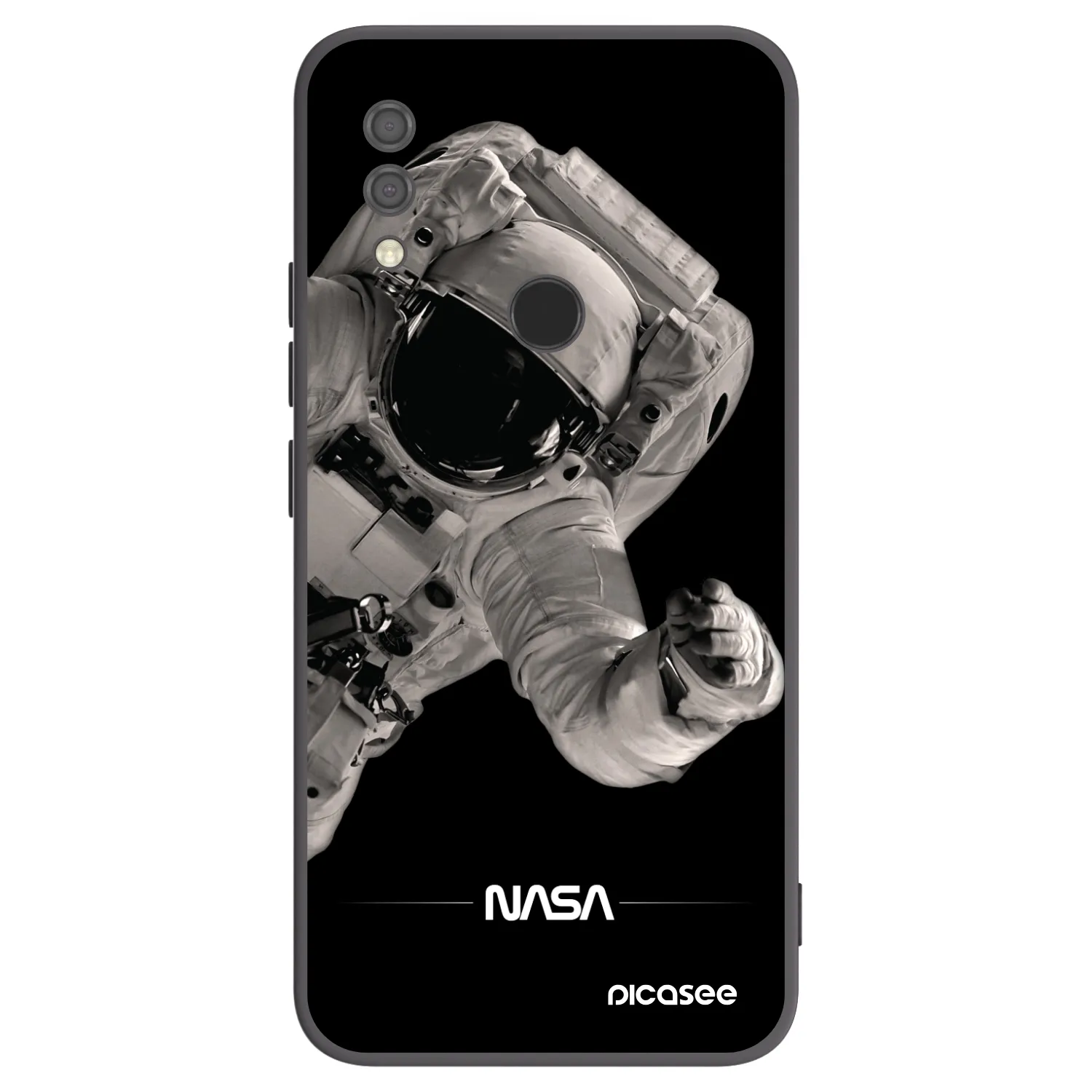 Picasee silikonowe czarne etui na Xiaomi Redmi 7 - Astronaut Big