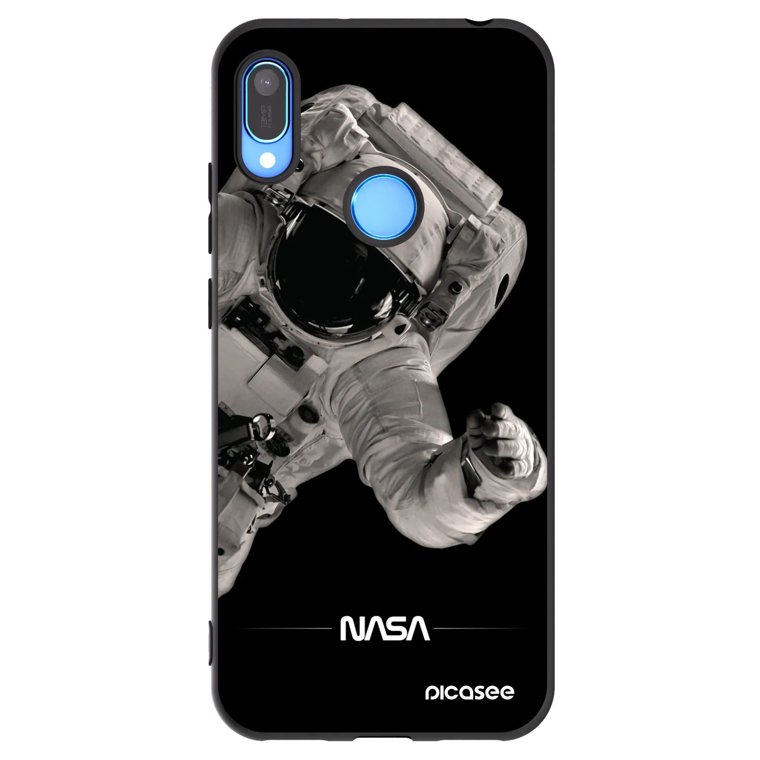Picasee silikonowe czarne etui na Huawei Y6 2019 - Astronaut Big