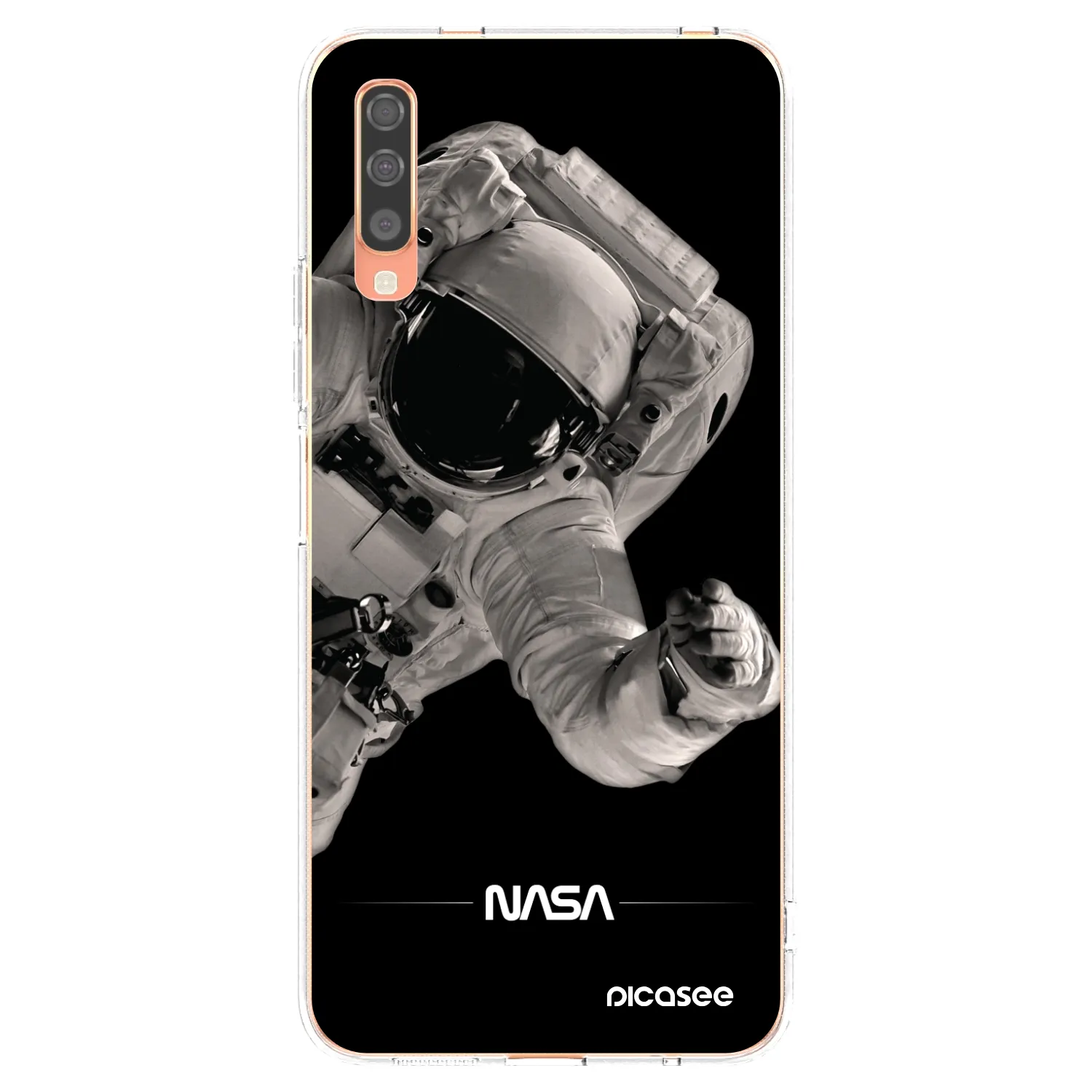Picasee silikonowe przeźroczyste etui na Samsung Galaxy A70 A705F - Astronaut Big