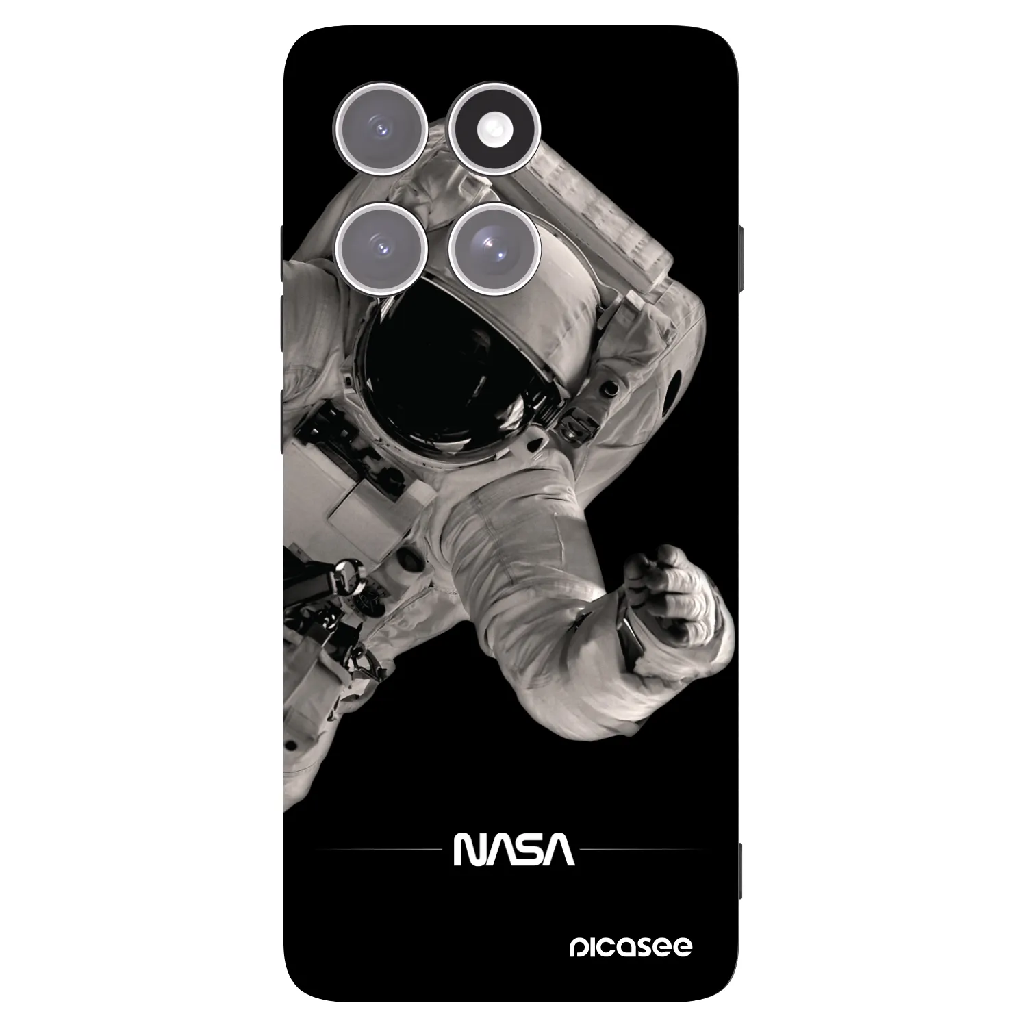 Picasee silikonowe czarne etui na Motorola Edge 60 Pro - Astronaut Big