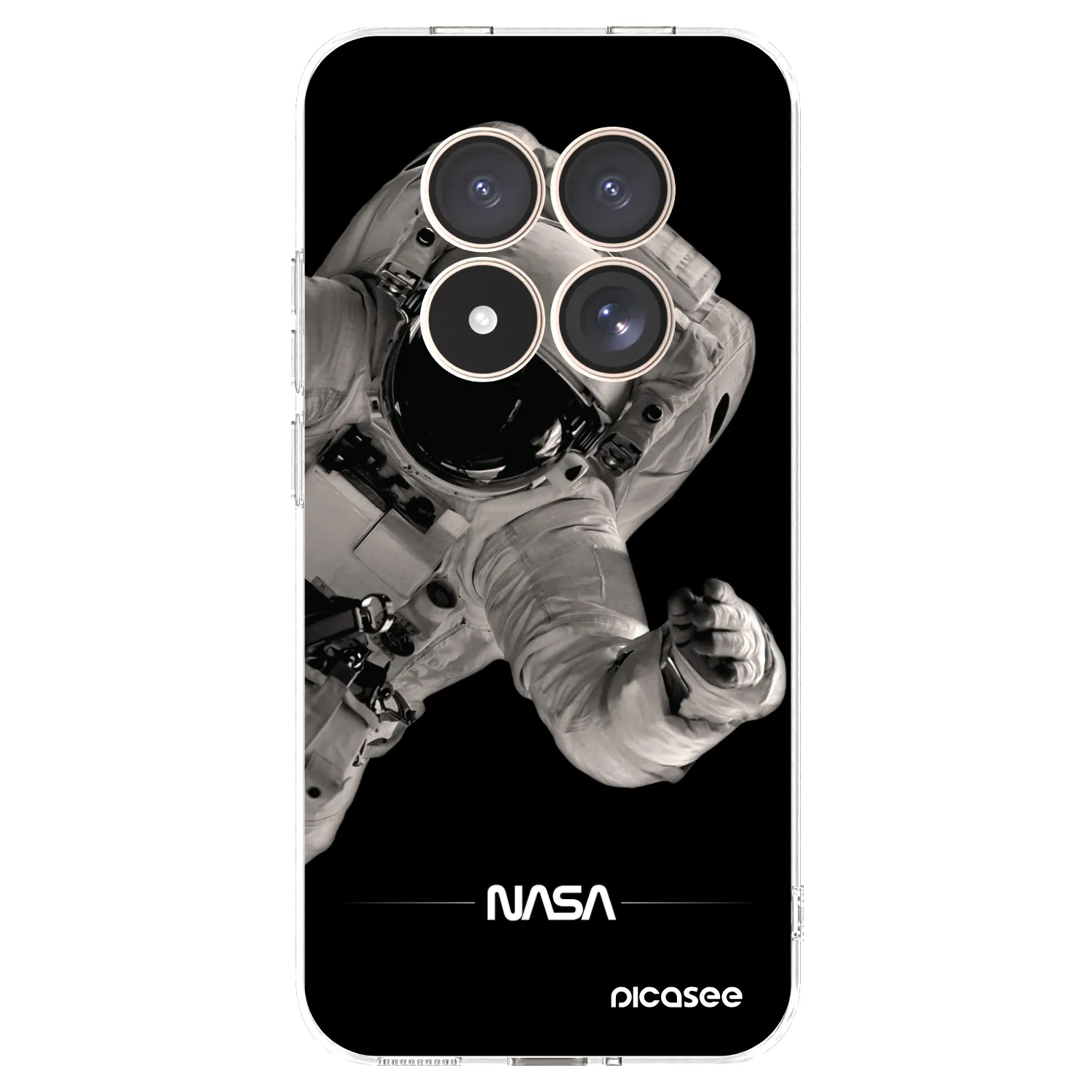 Picasee silikonowe przeźroczyste etui na Xiaomi Redmi Note 15 Pro 4G - Astronaut Big