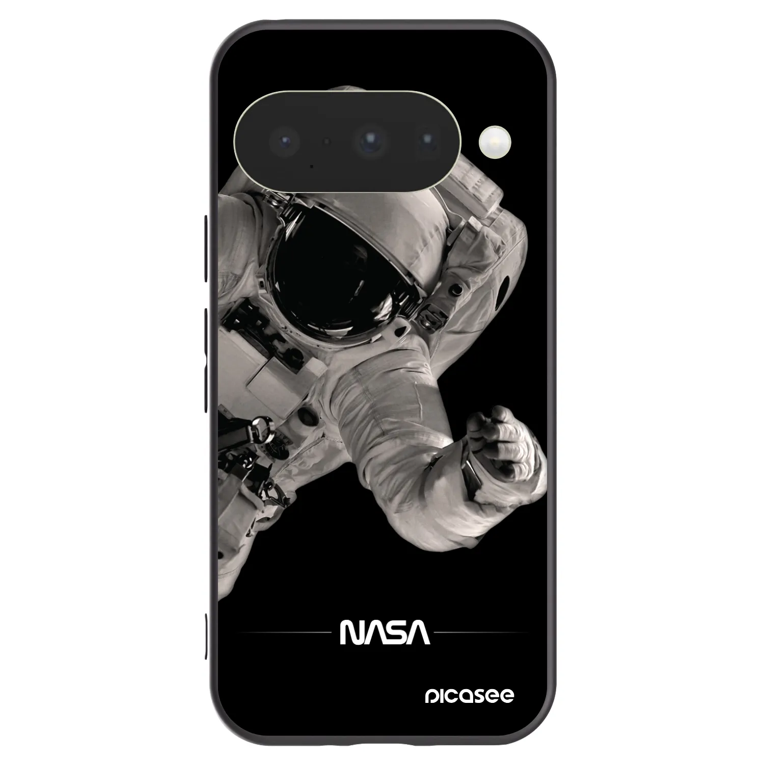 Picasee silikonowe czarne etui na Google Pixel 10 - Astronaut Big
