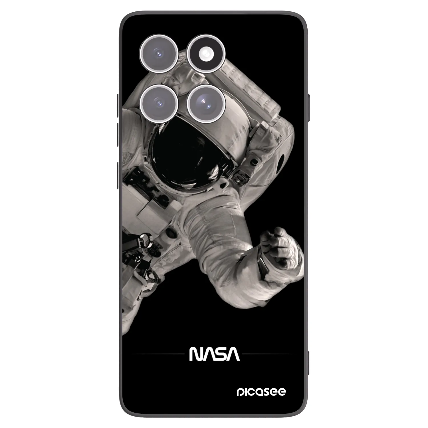 Picasee silikonowe czarne etui na Motorola Edge 60 Fusion - Astronaut Big