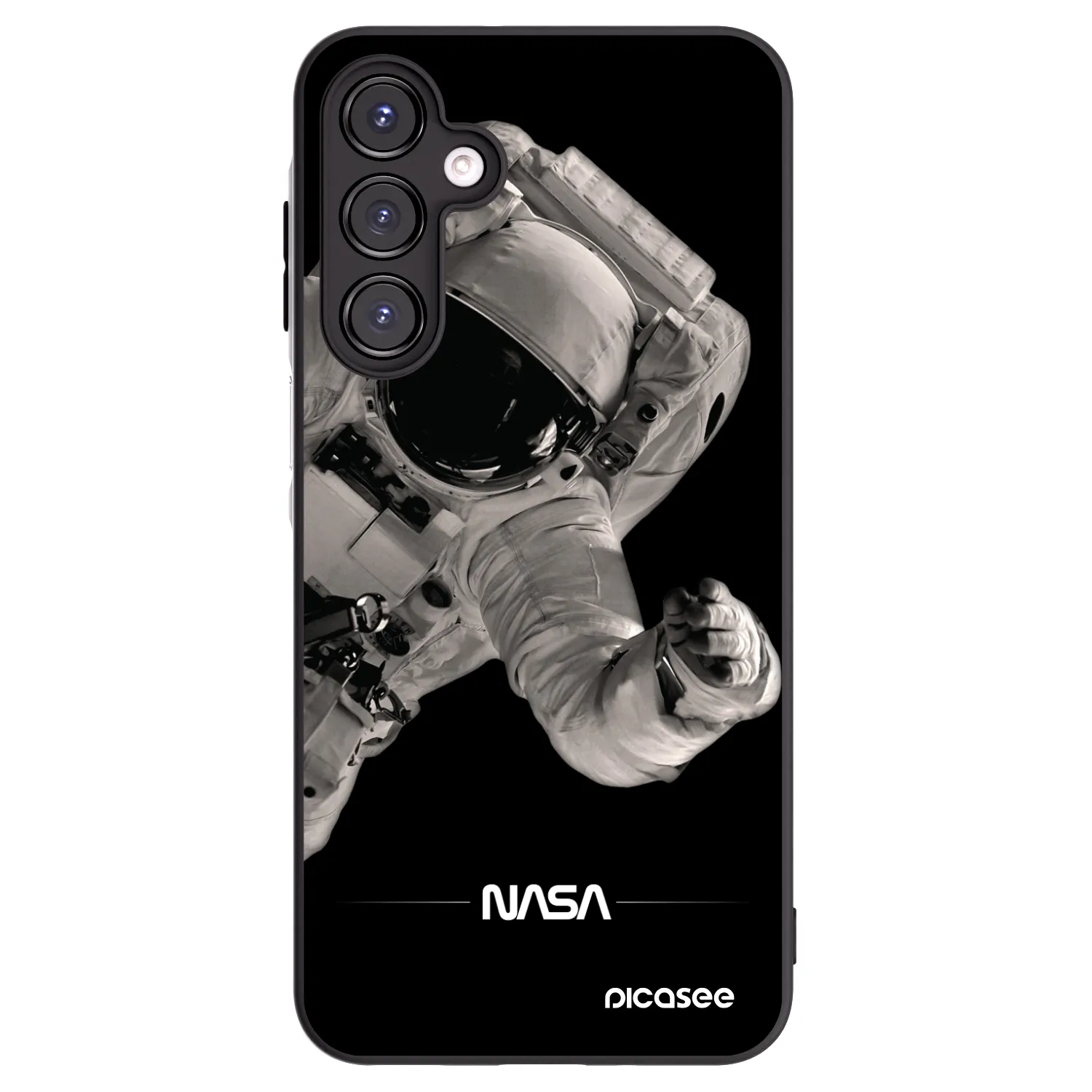 Picasee silikonowe czarne etui na Samsung Galaxy A16 4G - Astronaut Big
