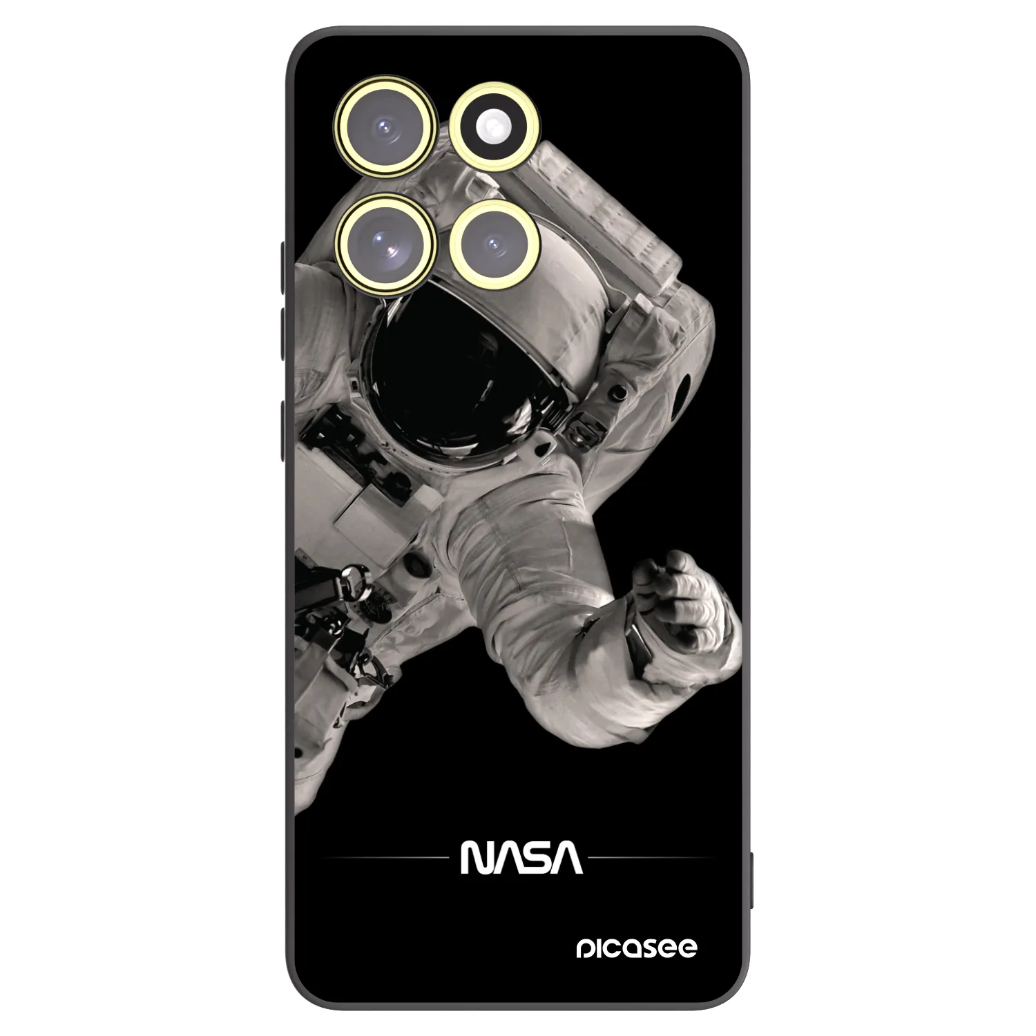 Picasee silikonowe czarne etui na Motorola Moto G86 Power 5G - Astronaut Big