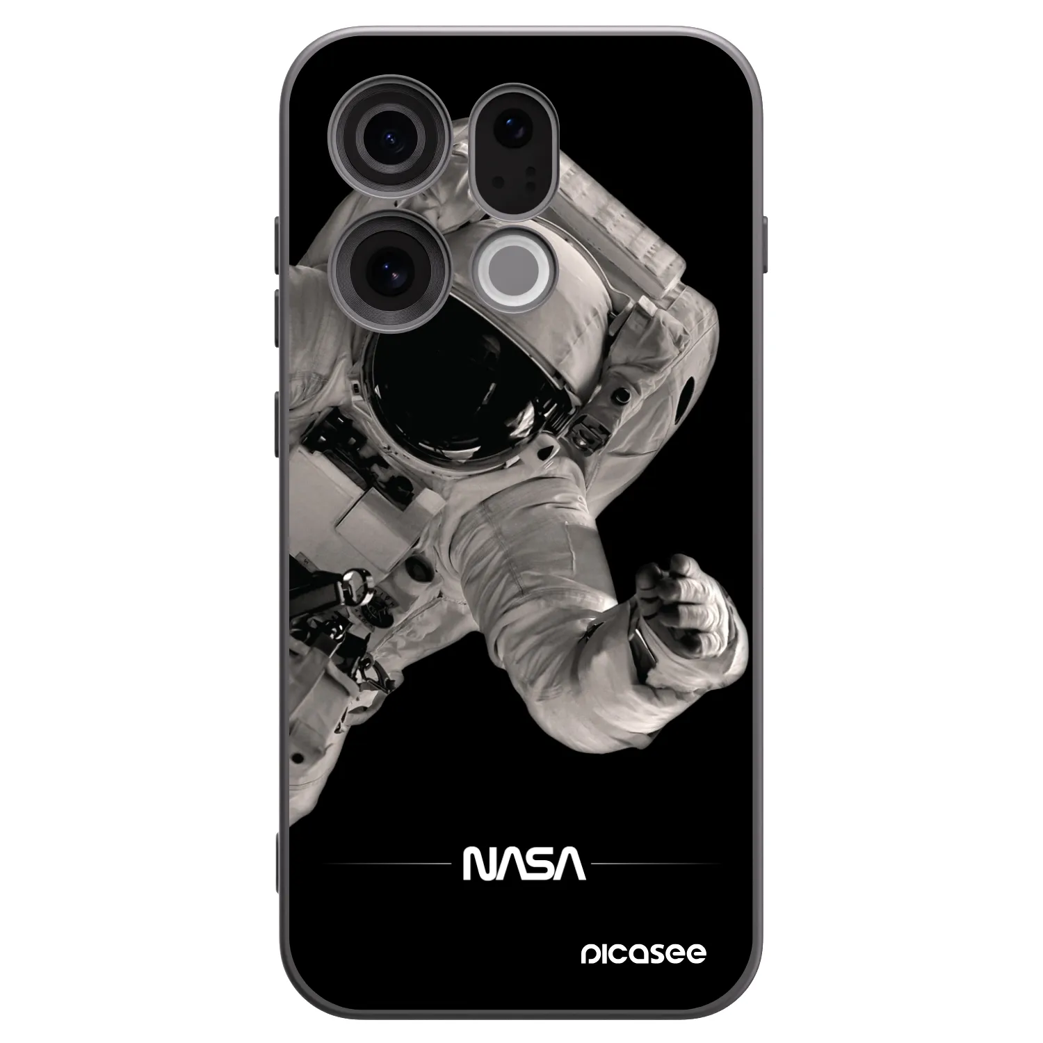 Picasee silikonowe czarne etui na OPPO Find X9 - Astronaut Big