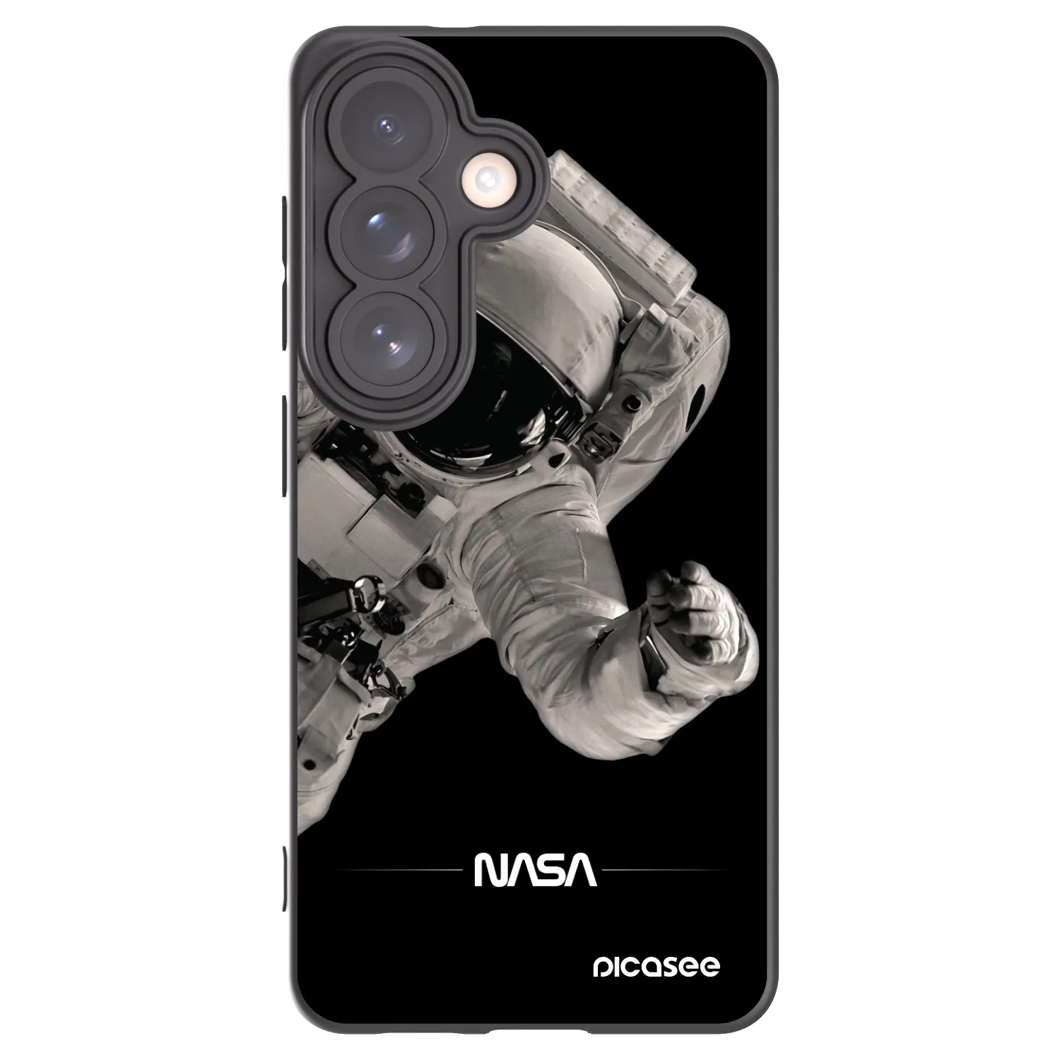 Picasee silikonowe czarne etui na Samsung Galaxy S26 - Astronaut Big